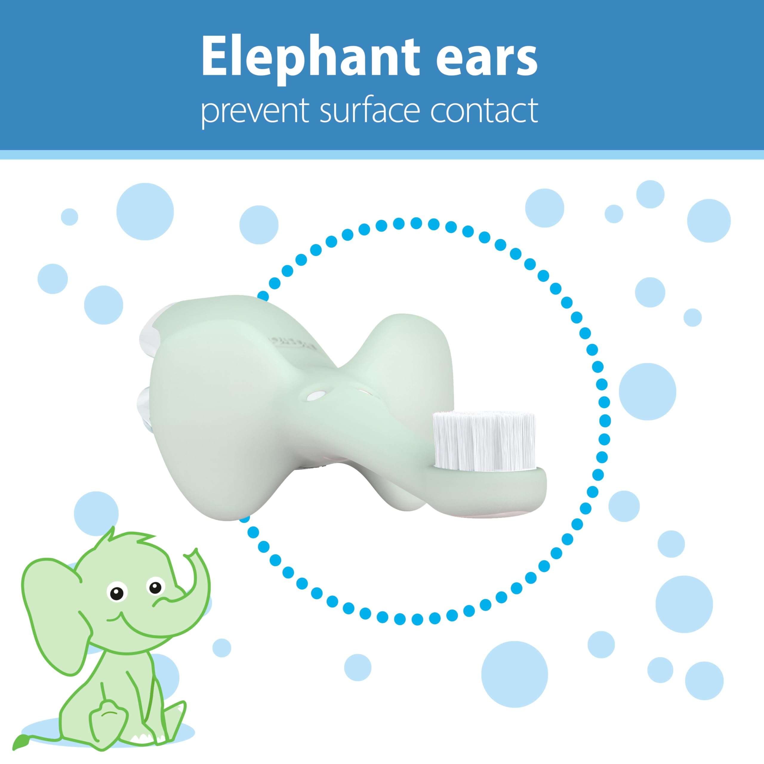 Dr. Brown's Infant-to-Toddler Toothbrush, Elephant, Mint, 0-3 Years - Image 6