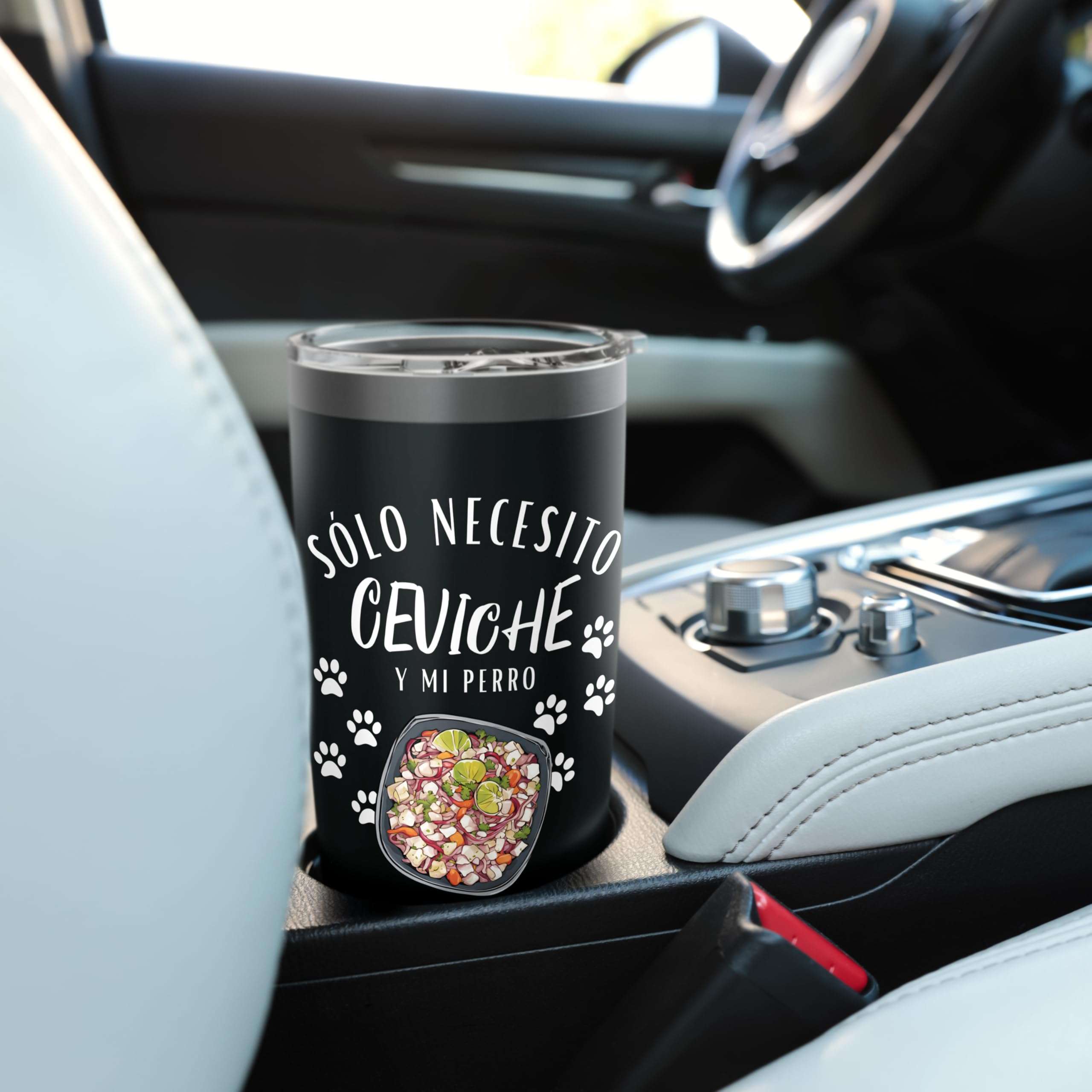 Peruvian Ceviche and Dog Lover Costume Ceviche and Dog Stainless Steel Insulated Tumbler - Image 2