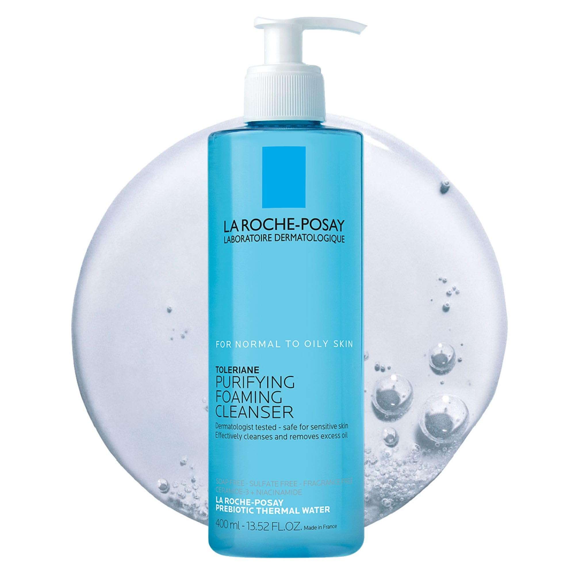 La Roche-Posay Toleriane Purifying Foaming Facial Cleanser, Oil Free Face Wash for Women & Men with Niacinamide + Ceramides, Pore Cleanser Safe For Sensitive Skin, Won’t Dry Out Skin, Soap Free - Image 1