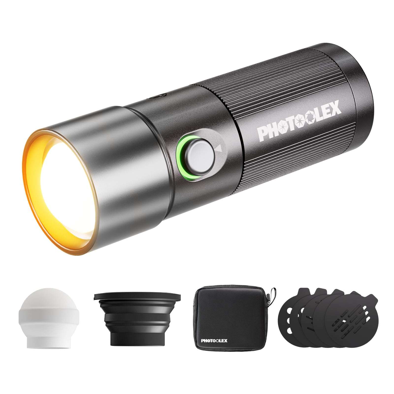 PHOTOOLEX 4 Colors Photography Flashlight, 8400mAh Power Portable Spotlight for Photography, LED Flashlight Aluminum Alloy Light for Video Recording & Vlogging, Sunset Light Rechargeable Flashlights - Image 9