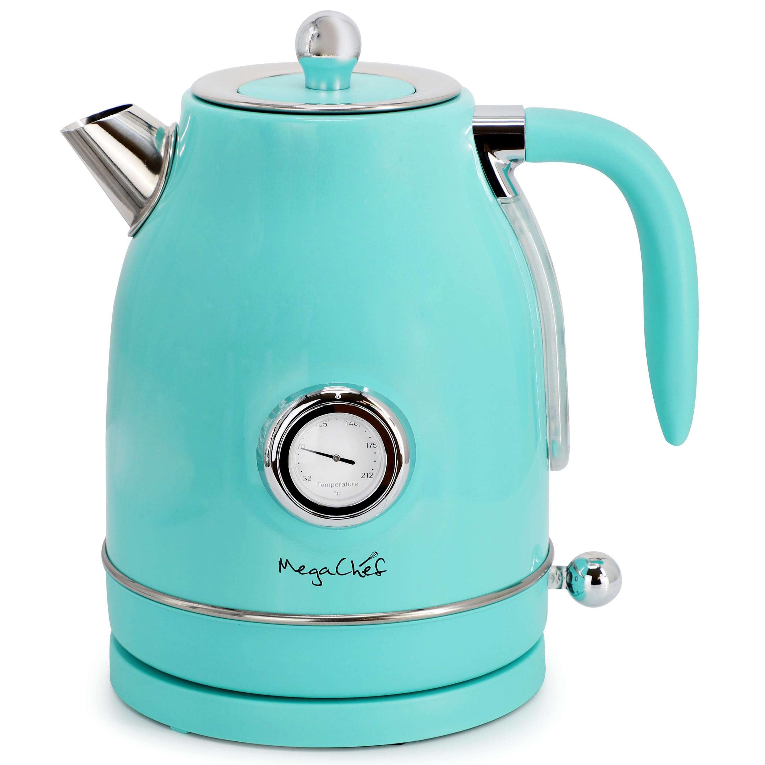 MegaChef 1.7 Quart Electric Tea Kettle and 2 Slice Toaster Combo (Turquoise) - Image 4