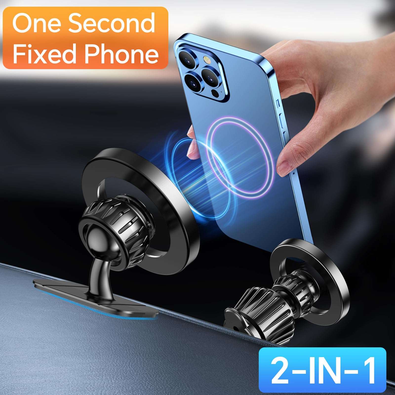 Kaistyle for Magsafe Car Mount【20 Strong Magnets】 Magnetic Phone Holder for Car Phone Holder Mount Dash Cell Phone Holders for Your Car Accessories for Women Men for iPhone 17 Pro Max 16 15 14 13 12 - Image 10