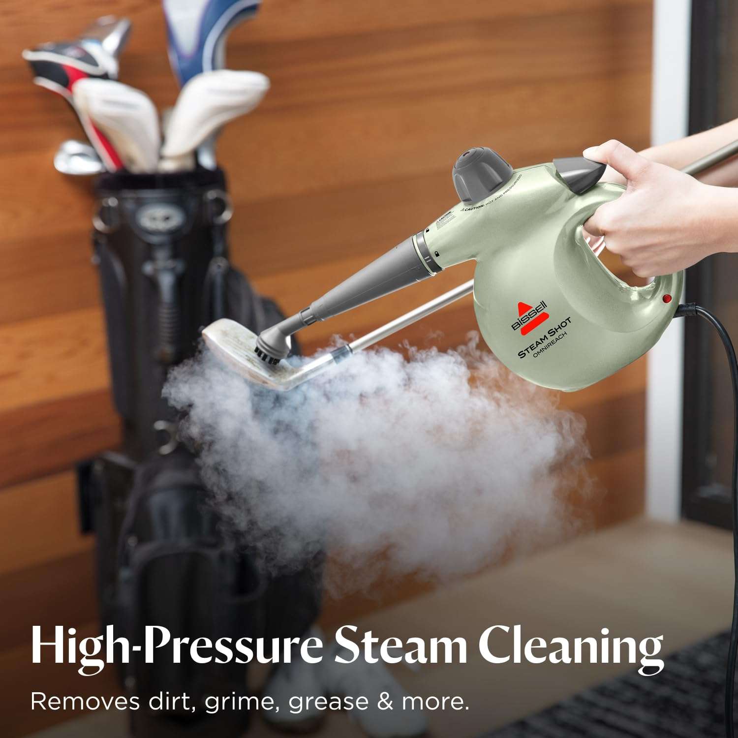 BISSELL® Steam Shot™ OmniReach handheld portable steam cleaner for tile, grout, windows, bathrooms, kitchens, fabric steaming tool, includes 10 tools - Image 3