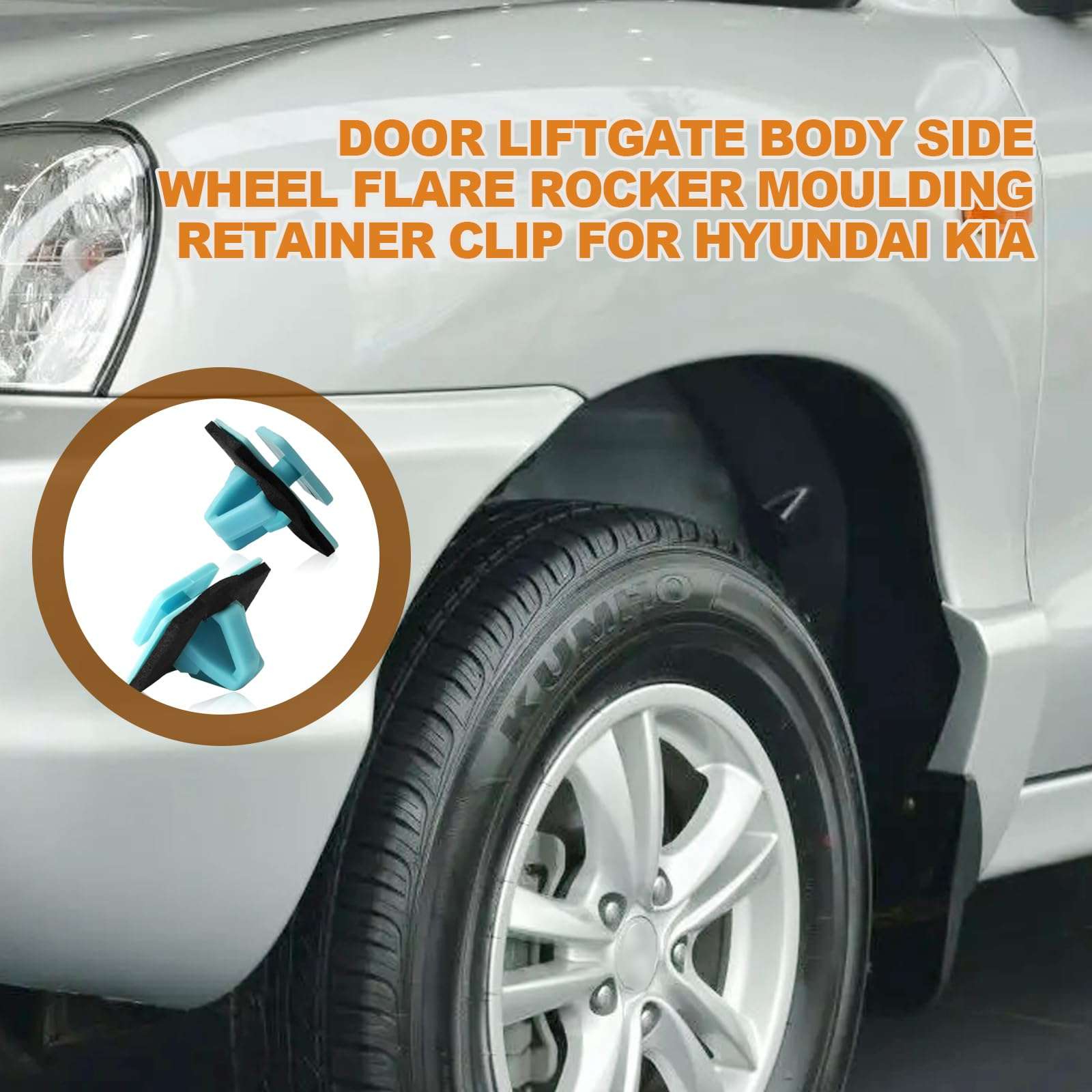 30PCS Blue Rocker Molding Retainer Clip Compatible with Hyundai Kia Elantra Santa Soul Sportage 87756-1F000 - Image 7