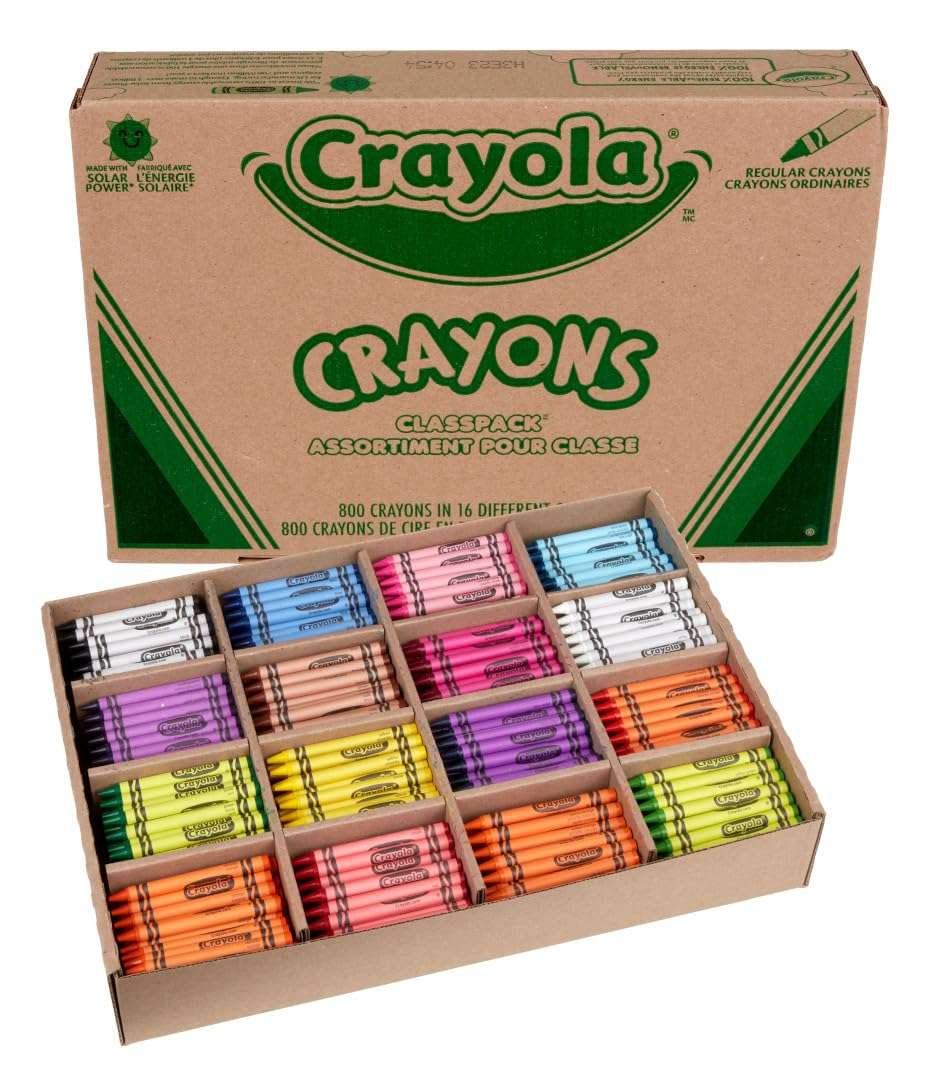 Crayola Bulk Crayon Classpack - 800ct (16 Colors), Bulk Teacher Supplies & Classroom Essentials for Back to School, Arts & Crafts Crayons for Kids, 3+ - Image 2