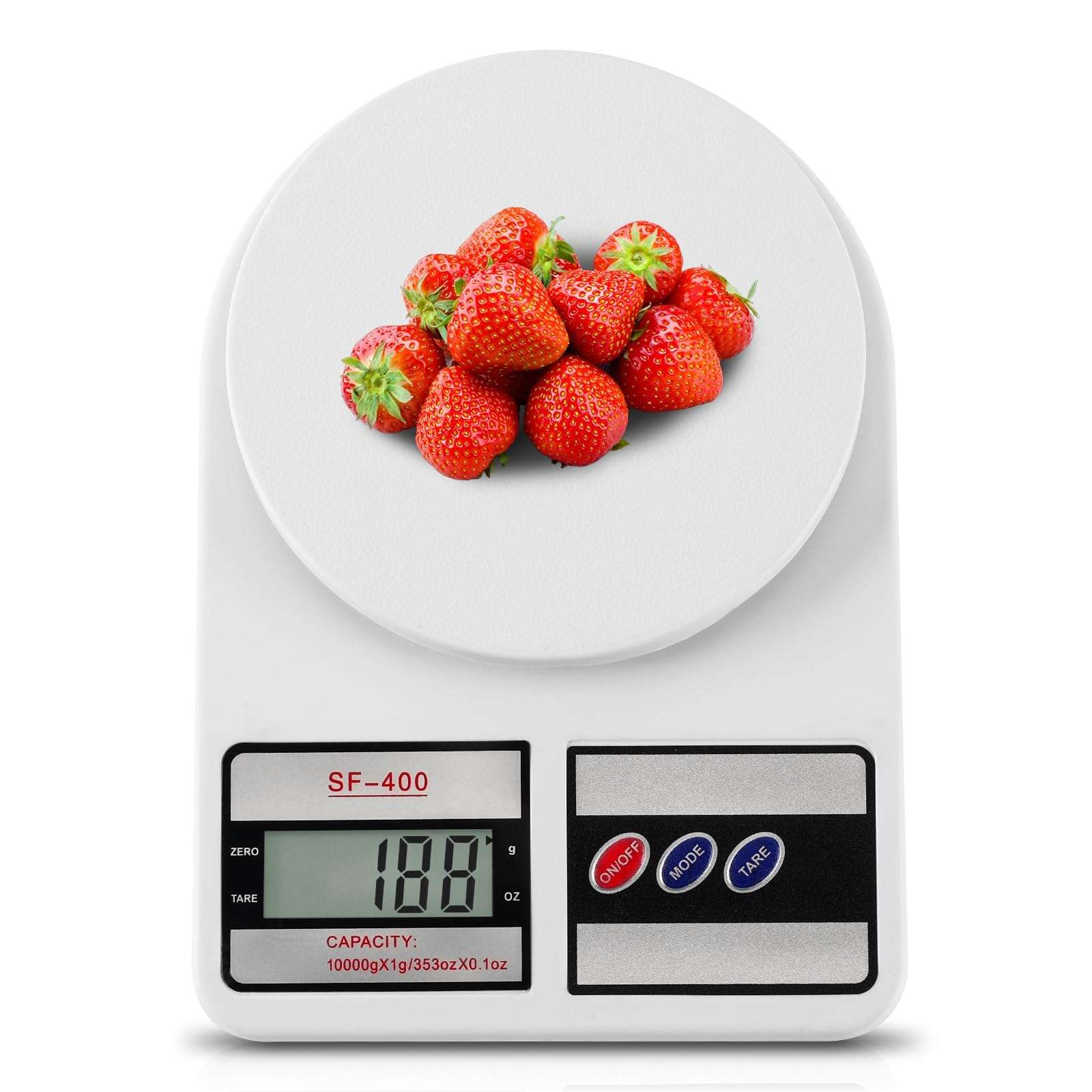 Digital Kitchen Scale 22lb/10kg Capacity, Stainless Steel Food Scale with oz/g Units | Replaceable Battery Power | Ideal for Meal Prep, Cooking, Baking - Image 1