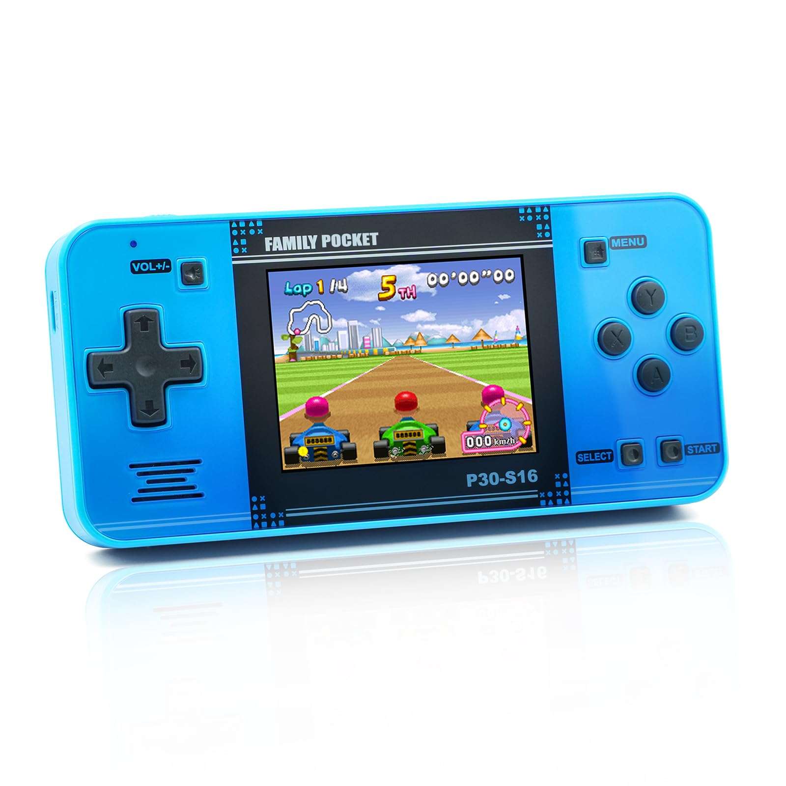 Handheld Game for Kids -Preloaded 220 Retro Video Games, Portable Gaming Player with Rechargeable Battery 3.0" LCD Screen, Mini Arcade Electronic Toy Gifts for Boys Girls (Blue) - Image 1