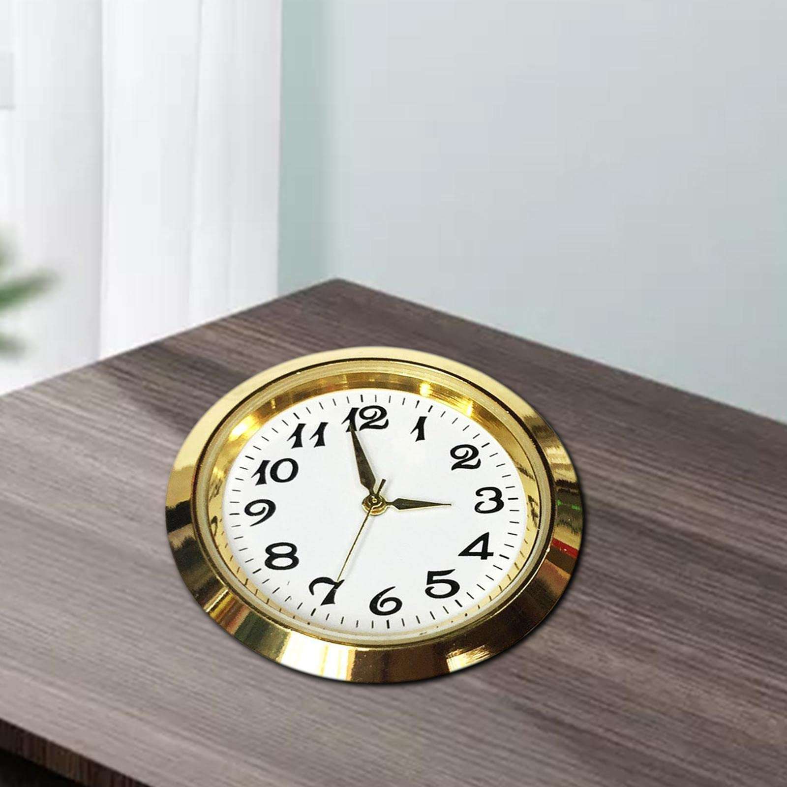 Fenteer 1-7/16 Inch (36 mm) Clock Insert Fit Diameter 1-3/8 Inch (35 mm) Hole, Arabic Numerals, Aureate - Image 8