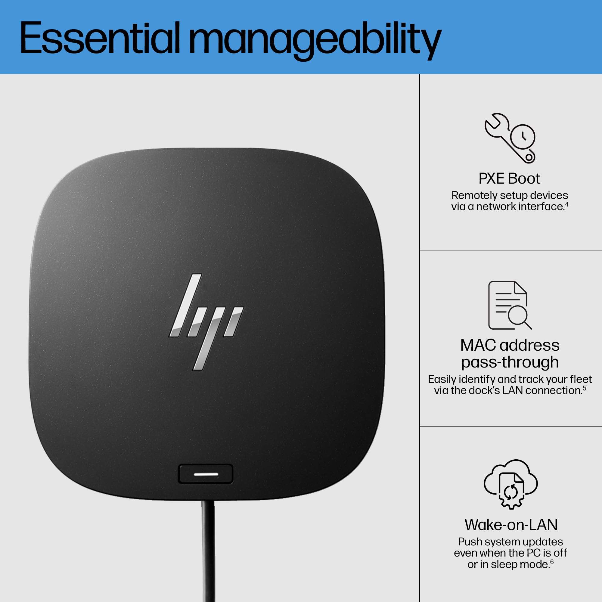 HP USB-C Dock G5-11-in-1 Adapter for Both USB-C and Thunderbolt-Enabled Laptops, PCs, & Notebooks - Single Cable for Charging, Networking, or Data Transfers - Great for Secure & Remote Management - Image 4