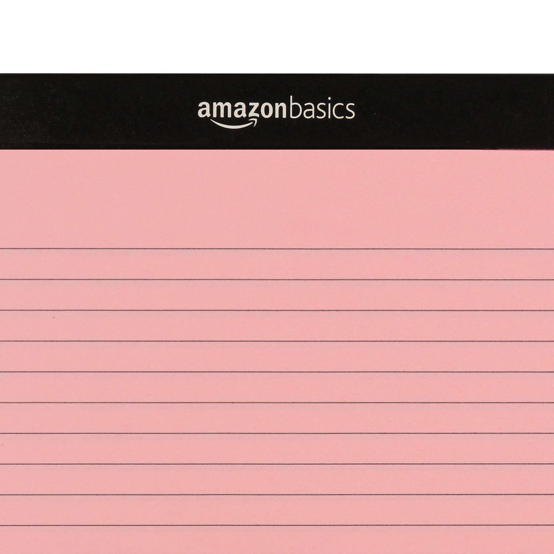 Amazon Basics Wide Ruled 8.5 x 11.75-Inch 50 Sheet Perforated Lined Writing Note Pads, Pack of 6, 300 Count, Multicolor - Image 6