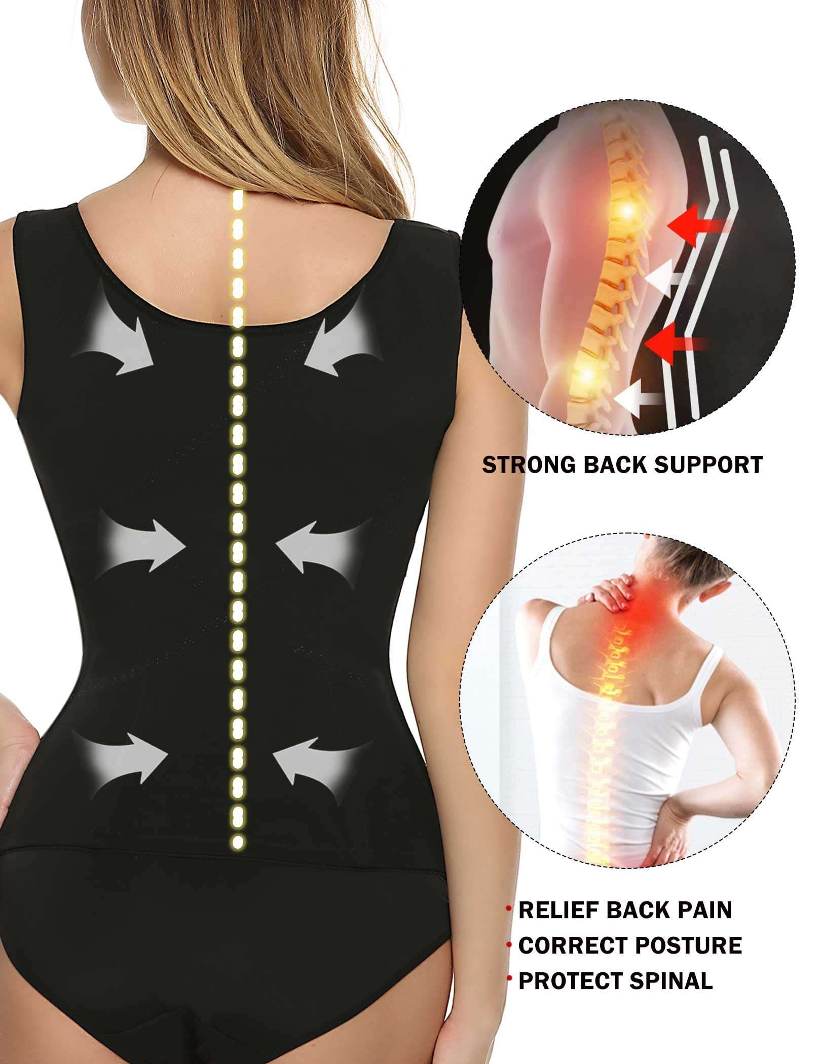 Ekouaer Women's Underbust Corset Waist Trainer Cincher Steel Boned Body Shaper Tummy Fat Burner S-4XL - Image 4