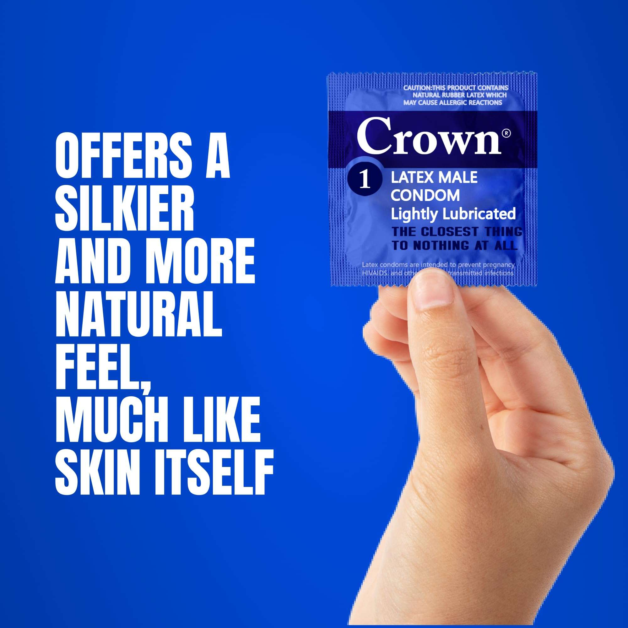 Crown Condoms — 50 Count — Lubricated Latex Condoms — Silkier, Thinner and Stronger (Pack of 50) - Image 4