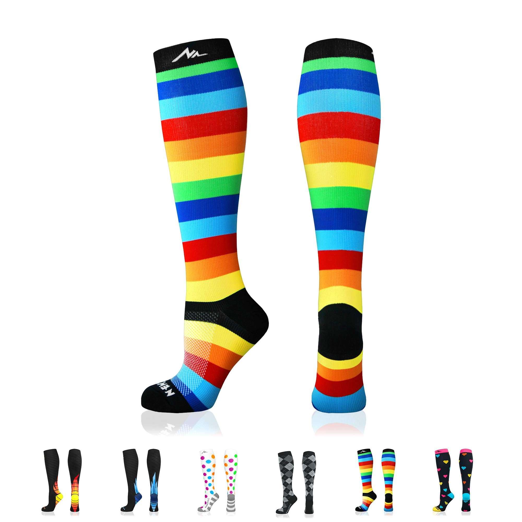 NEWZILL Medical Compression Socks for Women & Men Circulation 20-30 mmHg, Best Support for Running Athletic Cycling Nursing Travel Work and Fitness - Image 1