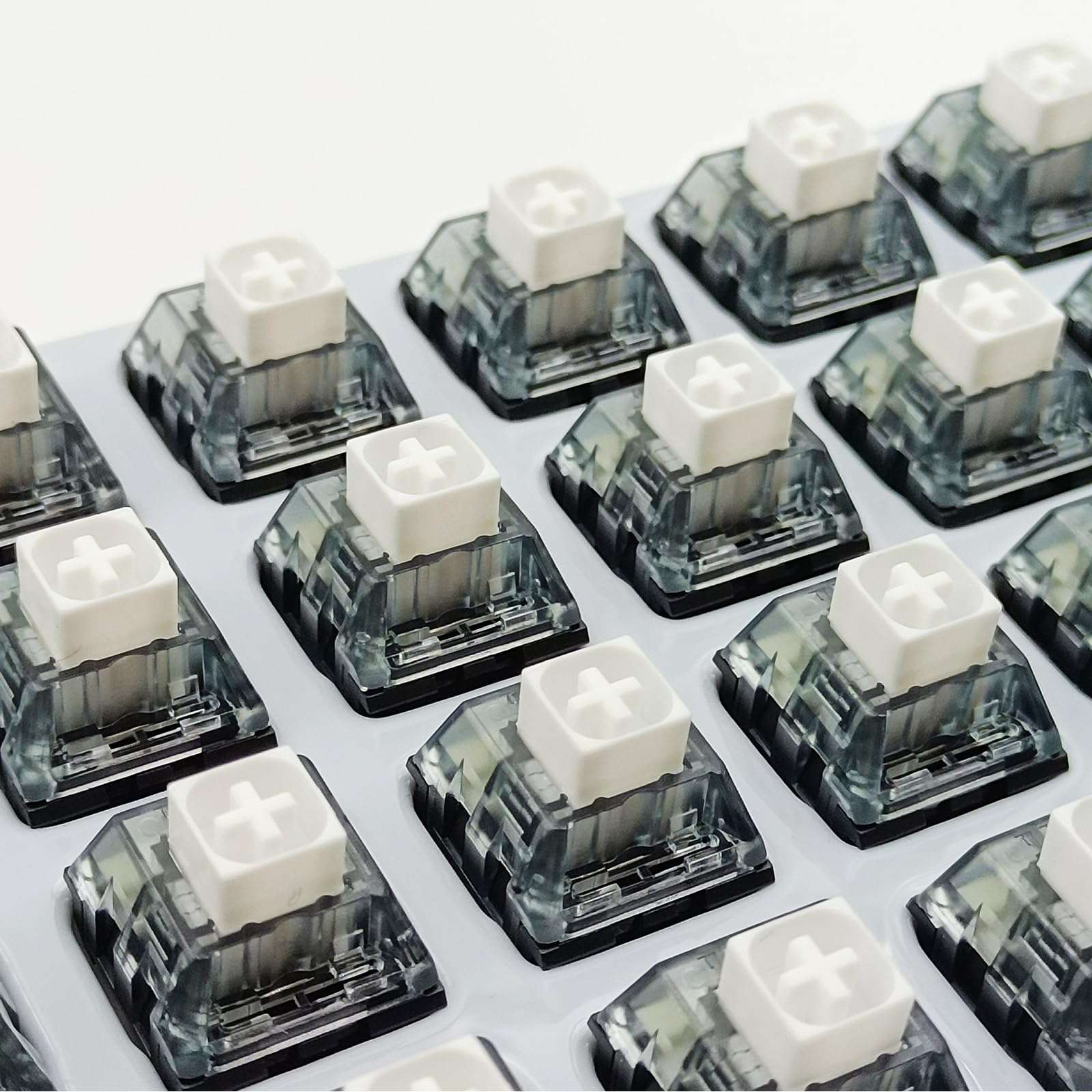 Zjmehty Kailh Box White V2 Switches for MX Mechanical Gaming Keyboard,5-Pin 45gf Clicky/Dust&Waterproof/Pre lubed Switches(White,108pcs) - Image 4