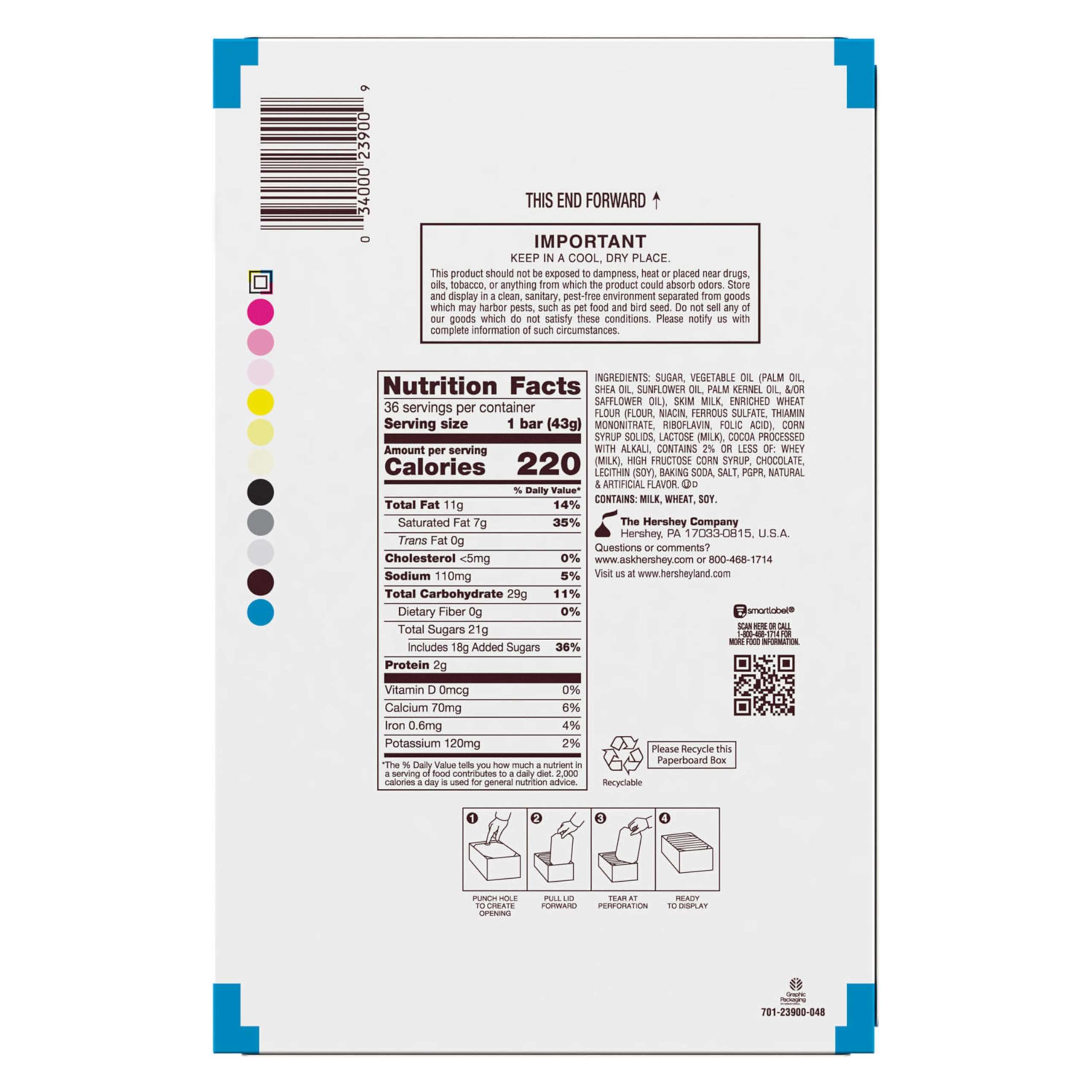 HERSHEY'S Cookies 'n' Creme Candy Bars, 1.55 oz (36 Count) - Image 2
