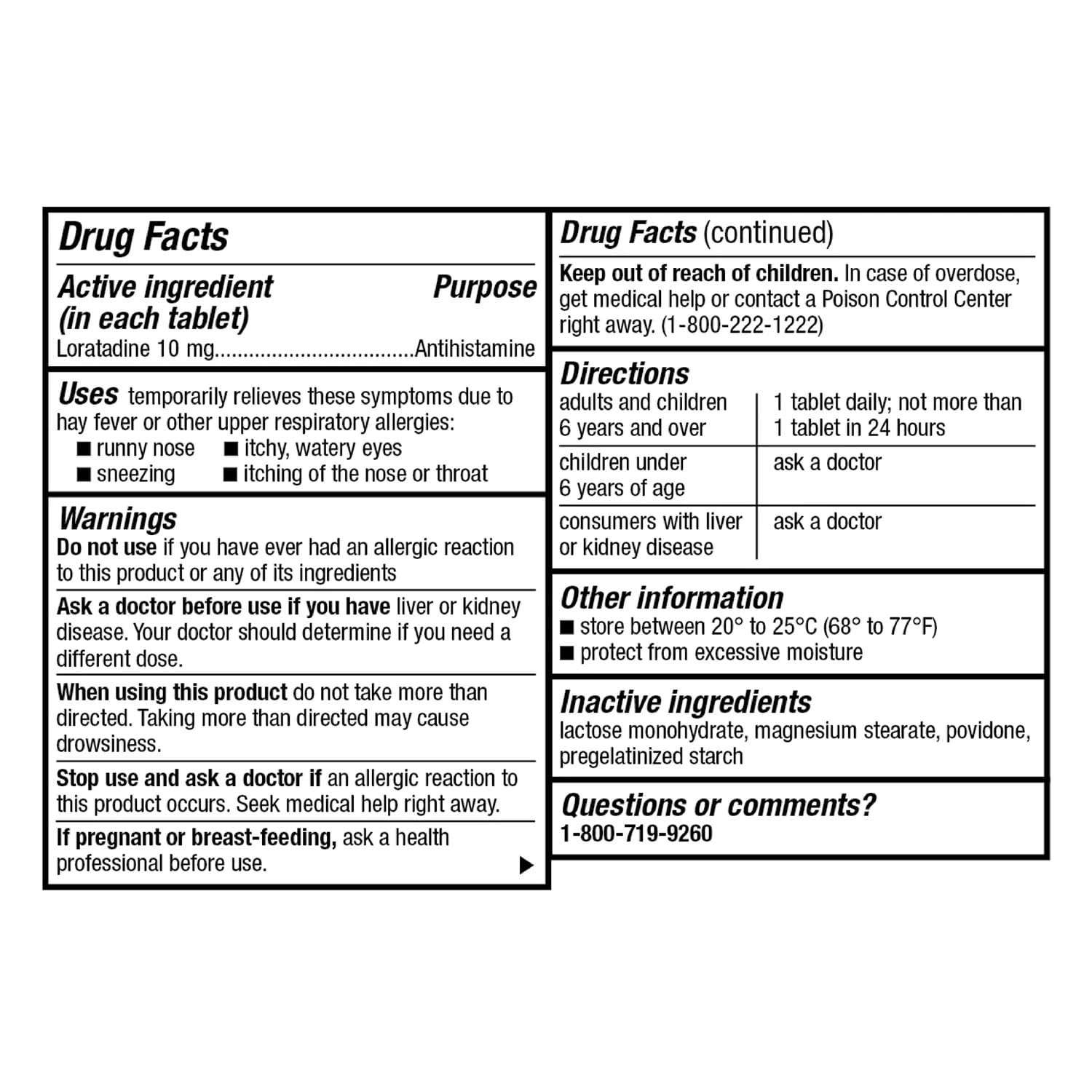 Member's Mark allergy Loratadine 10mg Antihistamine (Compare to Claritin),Tablet, 400-Count - Image 2