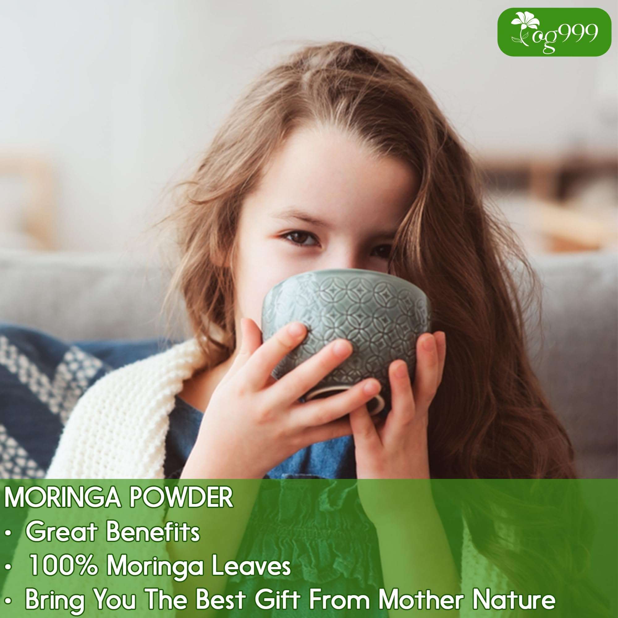 TOG999, Premium 16oz Moringa Leaf Powder, 100% Natural and Pure from Moringa Leaves, No Additives, No Gluten, No Sugar, Vegan - Image 9