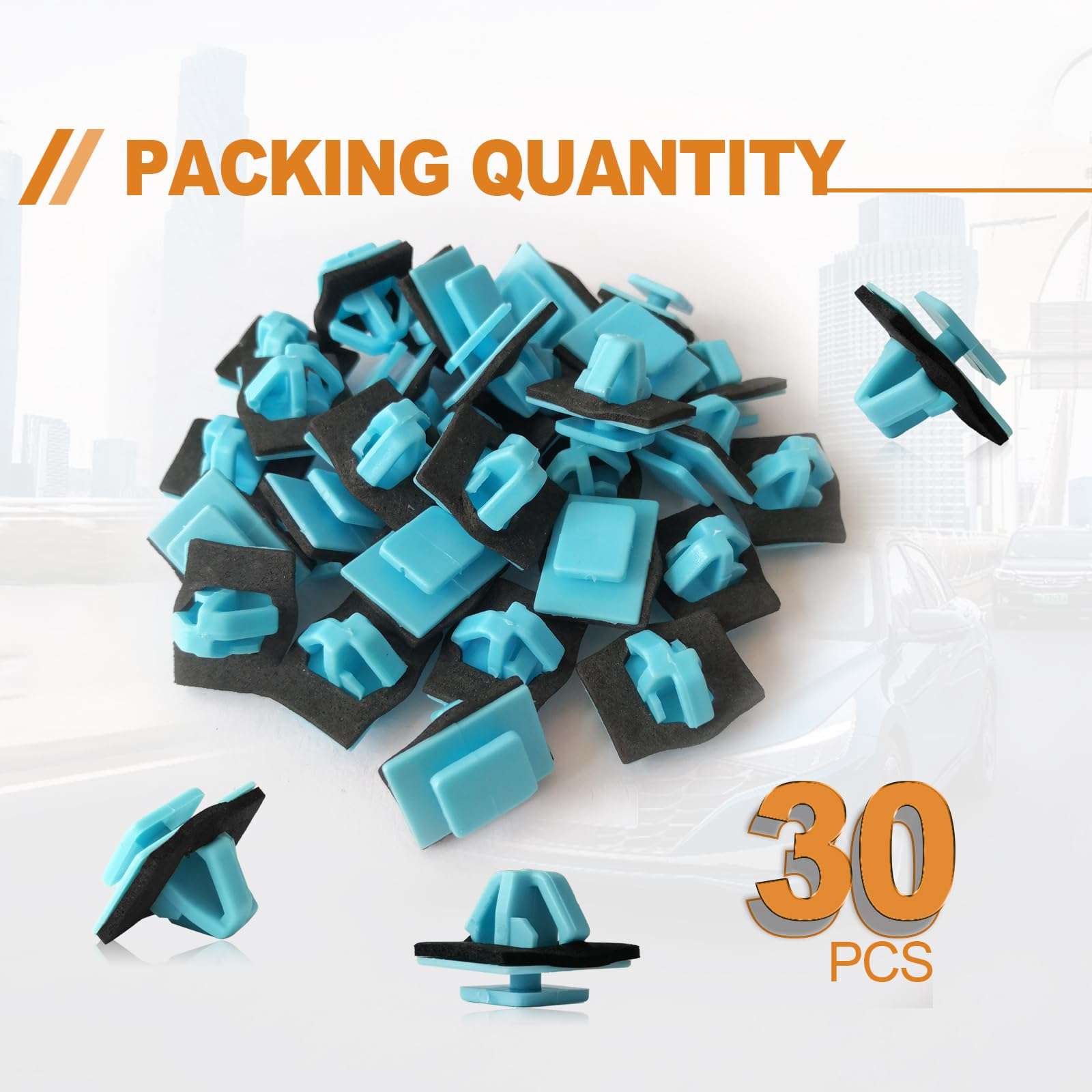 30PCS Blue Rocker Molding Retainer Clip Compatible with Hyundai Kia Elantra Santa Soul Sportage 87756-1F000 - Image 6