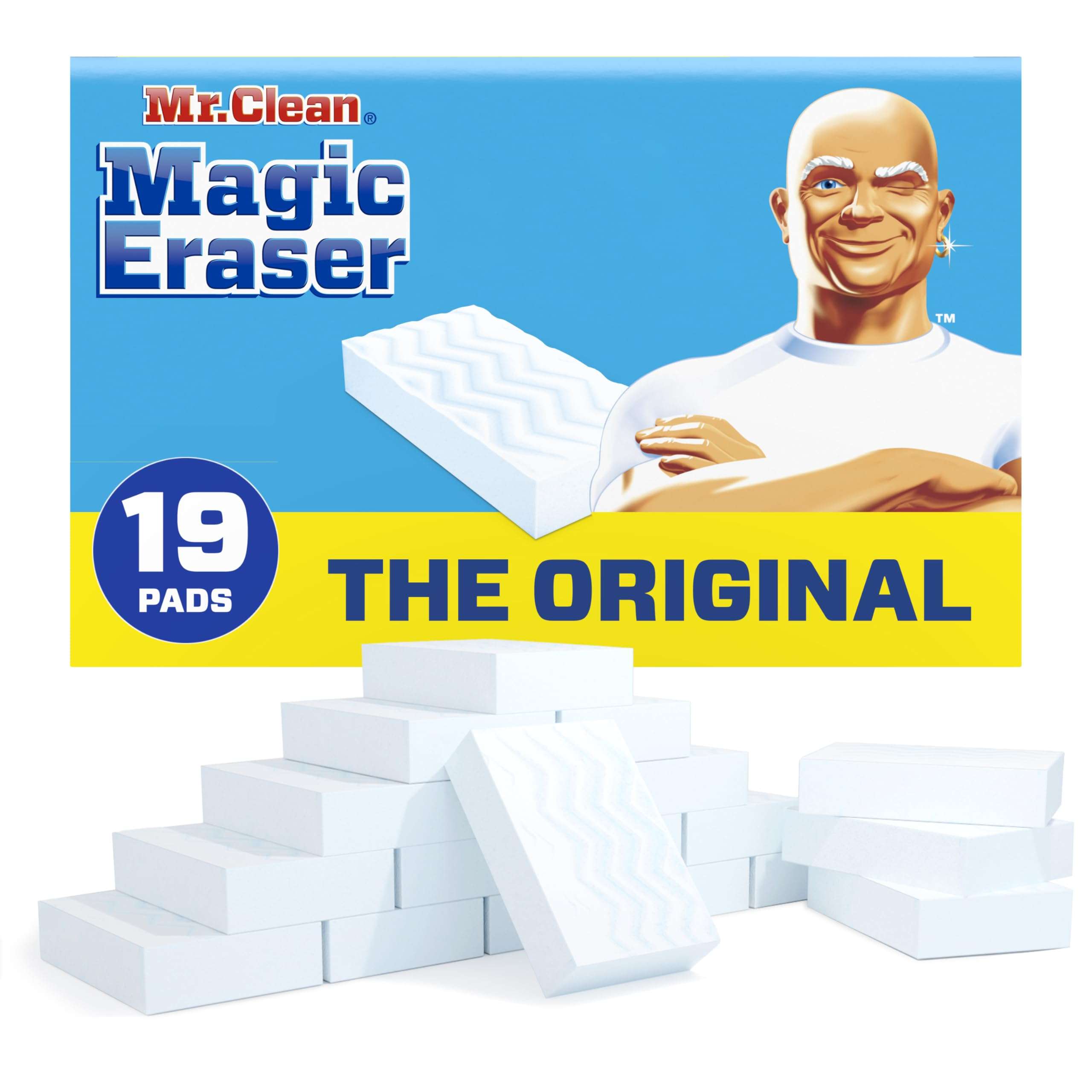 Mr. Clean Original Magic Eraser Cleaning Pads with Durafoam, 19 Count - Image 1