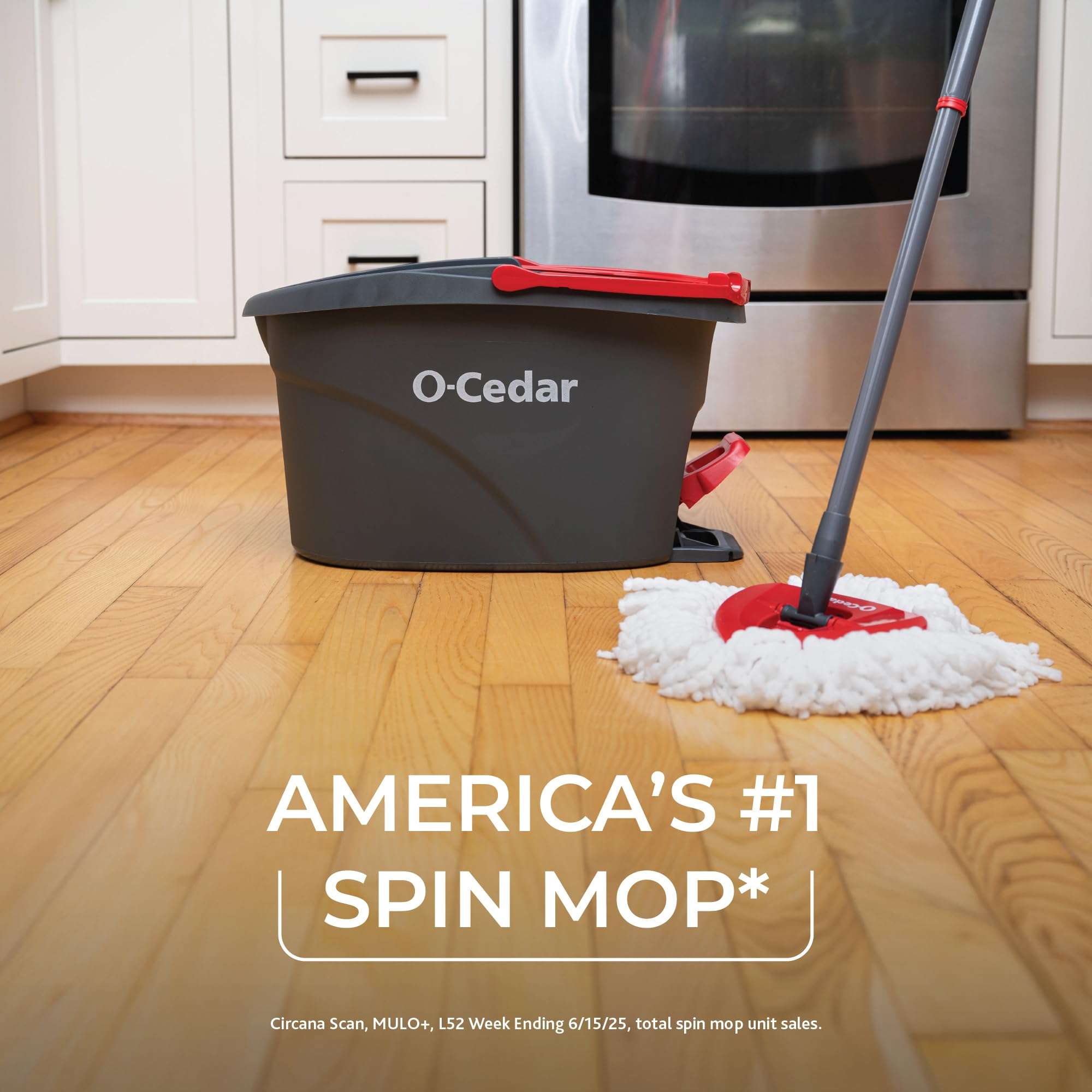O-Cedar Easywring Microfiber Spin Mop & Bucket Floor Cleaning System with 4 Extra Refills - Image 5
