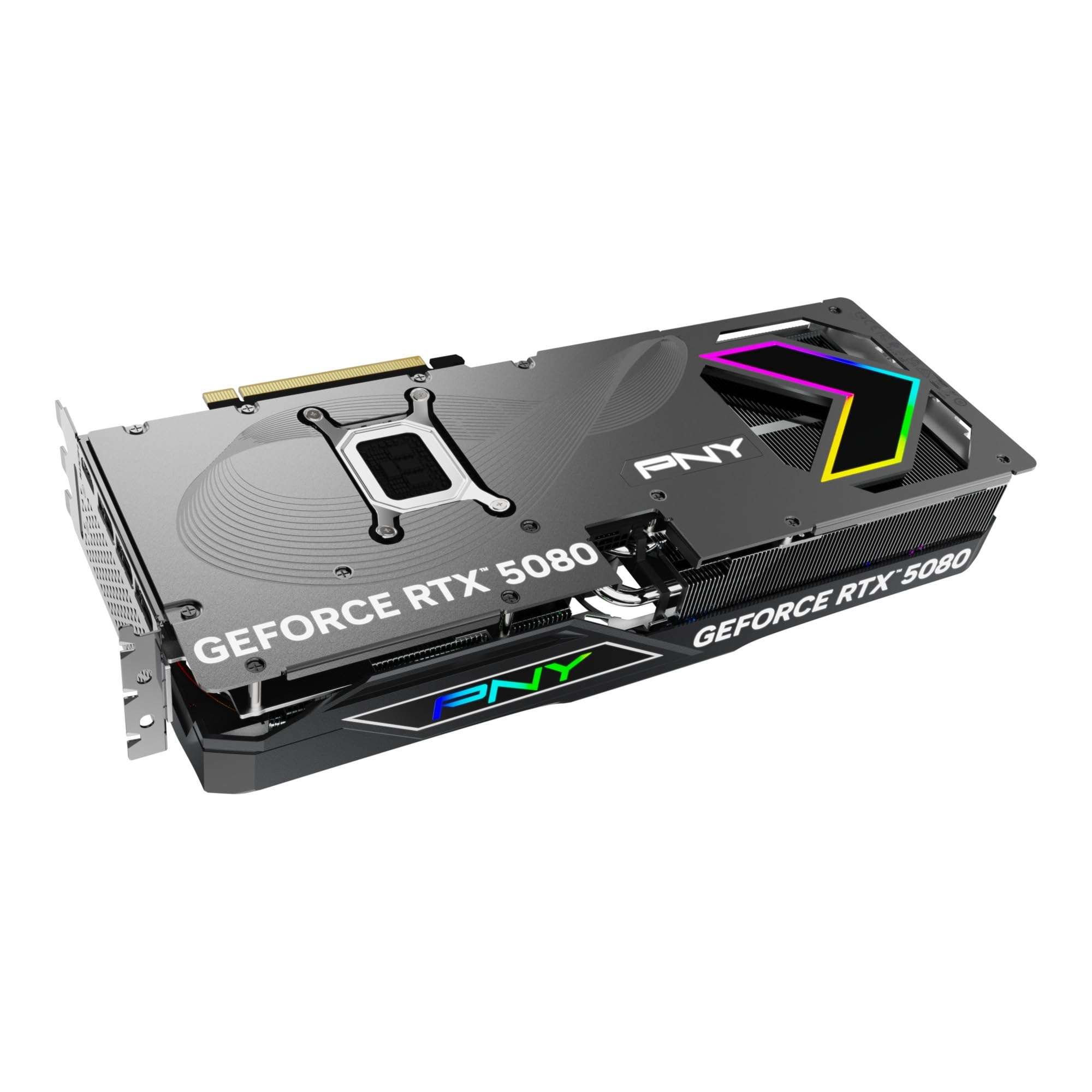PNY NVIDIA GeForce RTX™ 5080 Epic-X™ ARGB OC Triple Fan, Graphics Card (16GB GDDR7, 256-bit, Boost Speed: 2775 MHz, PCIe® 5.0, HDMI®/DP 2.1, 2.99-Slot, NVIDIA Blackwell Architecture, DLSS 4) - Image 13