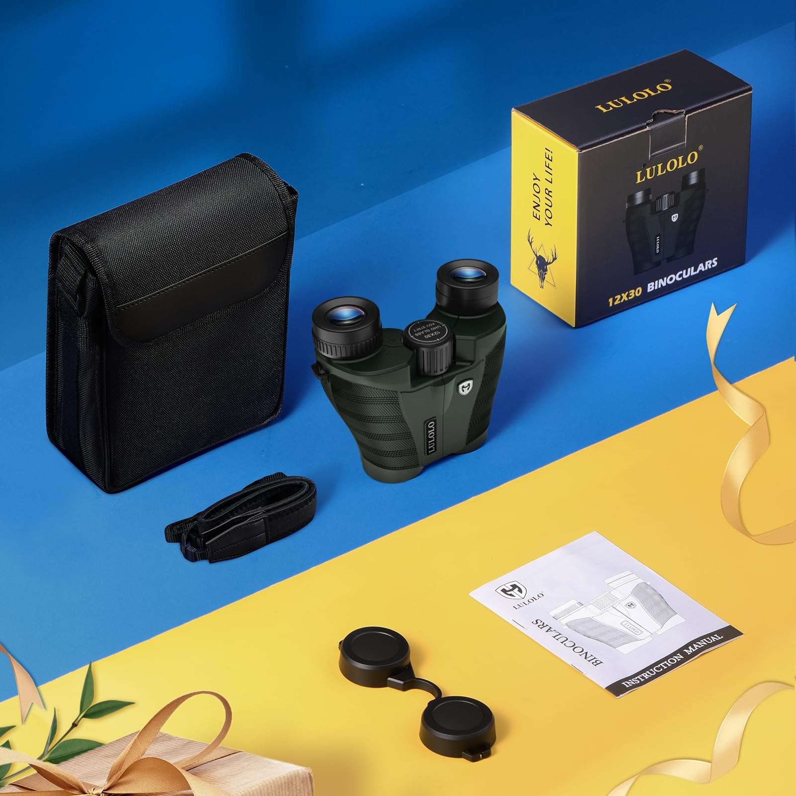 12x30 Compact HD Binoculars for Adults High Powered - Large View Binoculars with Clear Low Light Vision - Super Bright Lightweight & Waterproof Binocular for Bird Watching Travel Hunting - Image 8