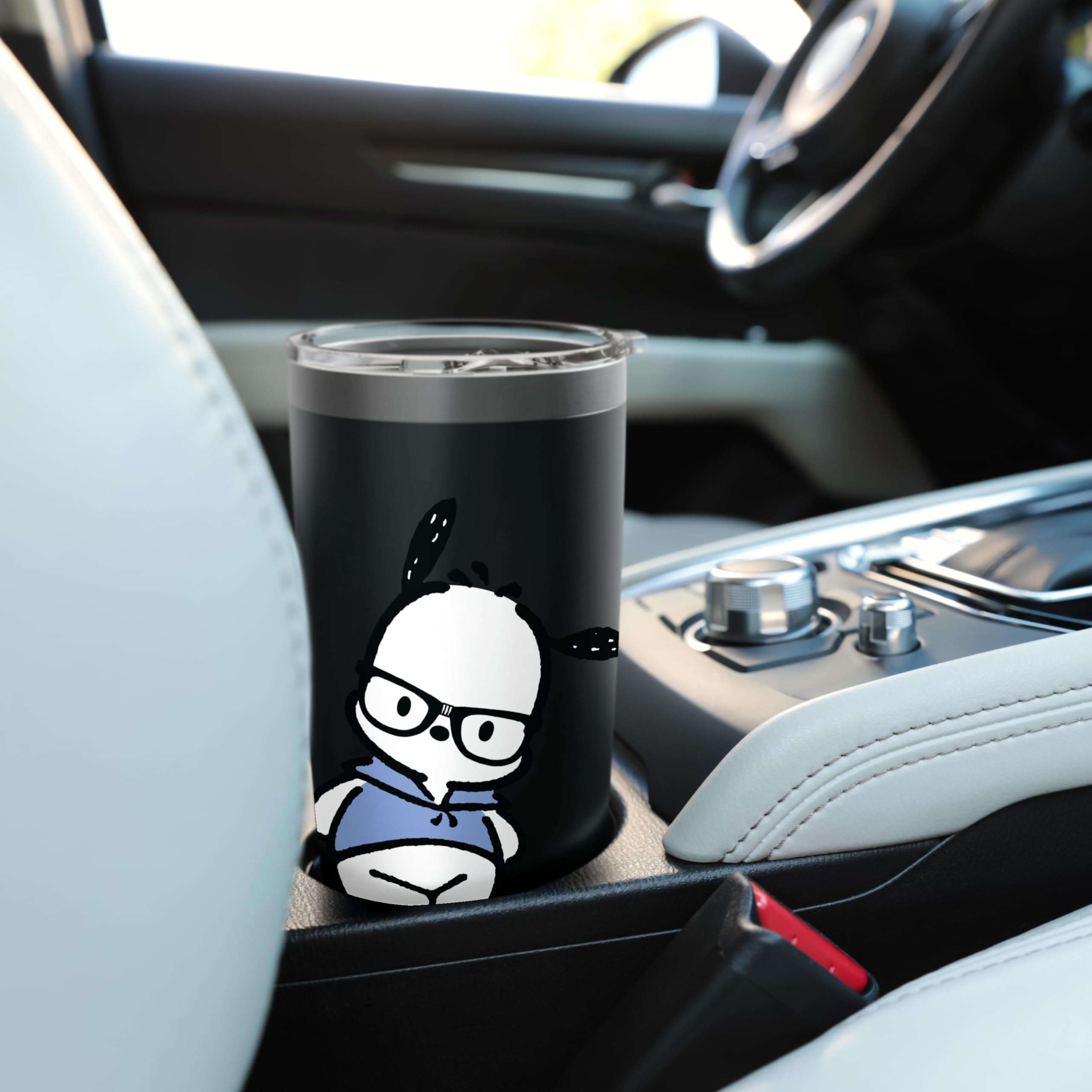 Pochacco Nerd Glasses Stainless Steel Insulated Tumbler - Image 2
