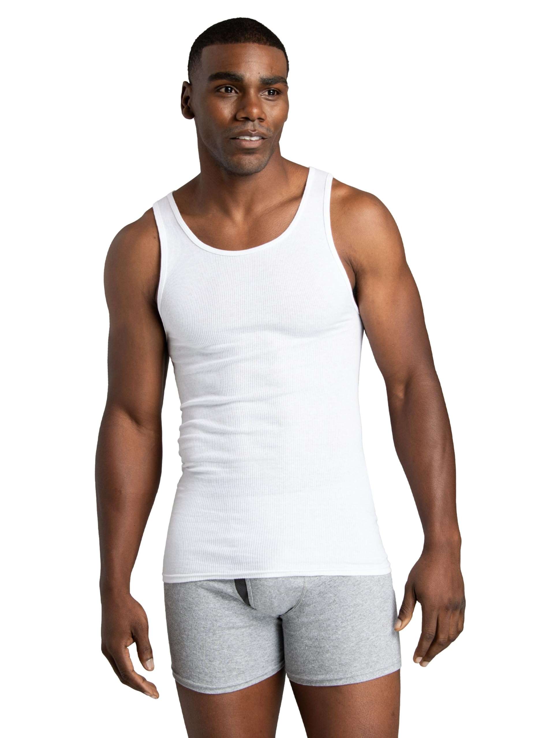Fruit of the Loom Men's Sleeveless Tag Free Moisture Wicking Tank A-Shirt - Image 5