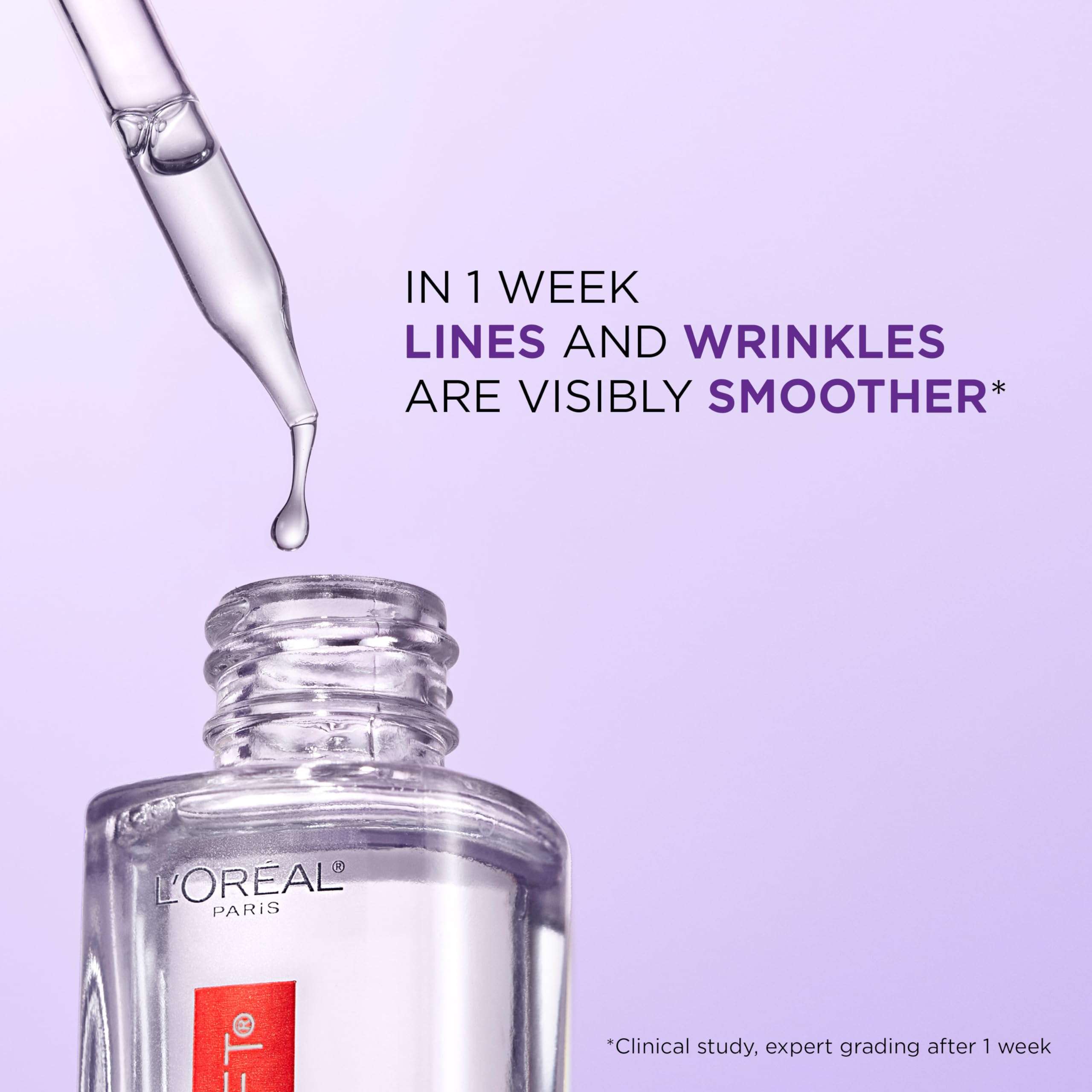 L'Oreal Paris Revitalift 1.5% Pure Hyaluronic Acid Serum for Face, Anti Aging Serum to Hydrate Skin & Reduce Wrinkles, Fragrance Free Skin Care for All Skin Types, 1 Oz - Image 3