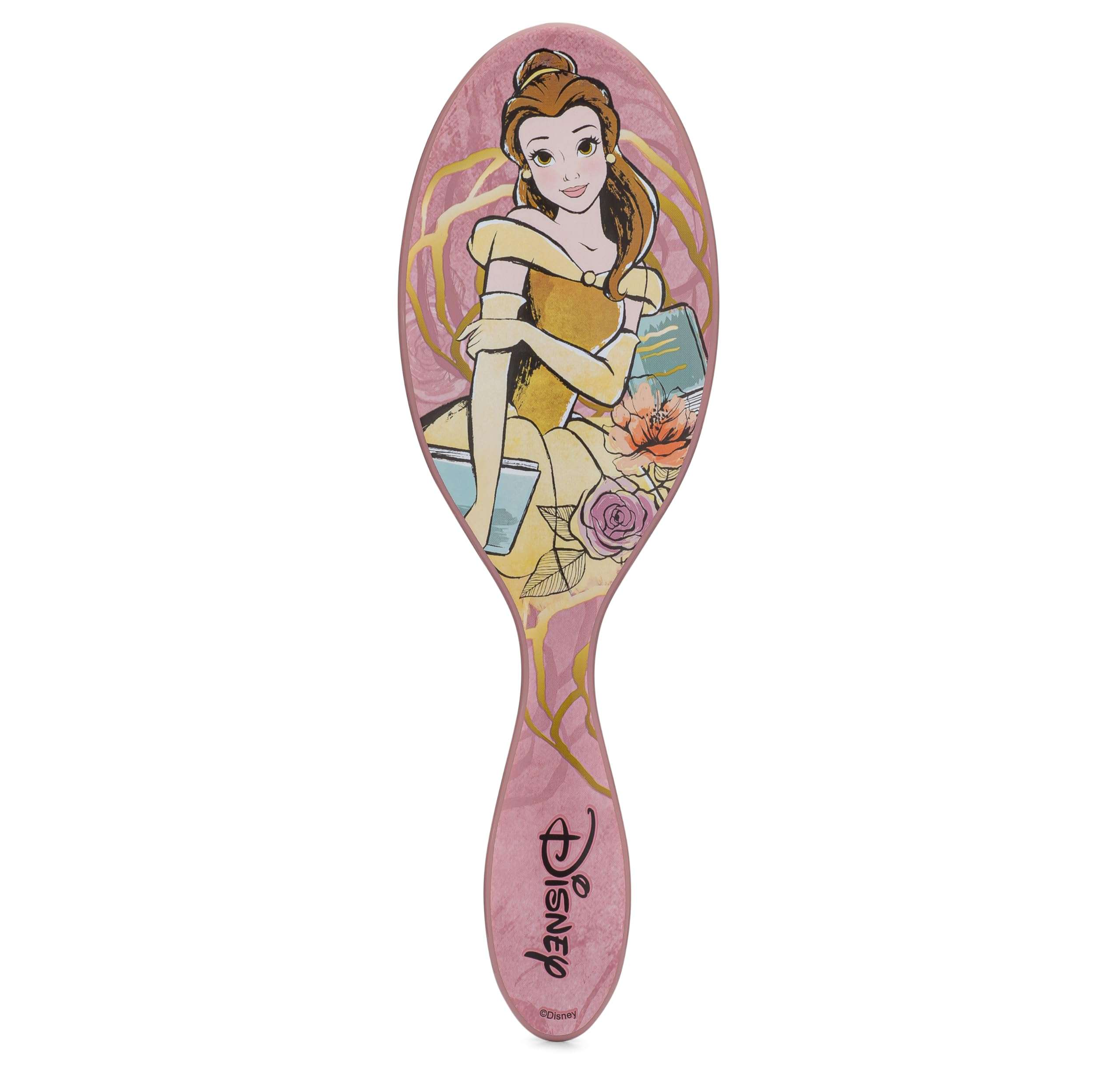 Wet Brush Disney Original Hair Detangler, Belle (Elegant Princess), Ultra-Soft IntelliFlex Bristles, Detangling Brush Glides Through Tangles (Wet Dry & Damaged Hair), Women & Men - Image 1