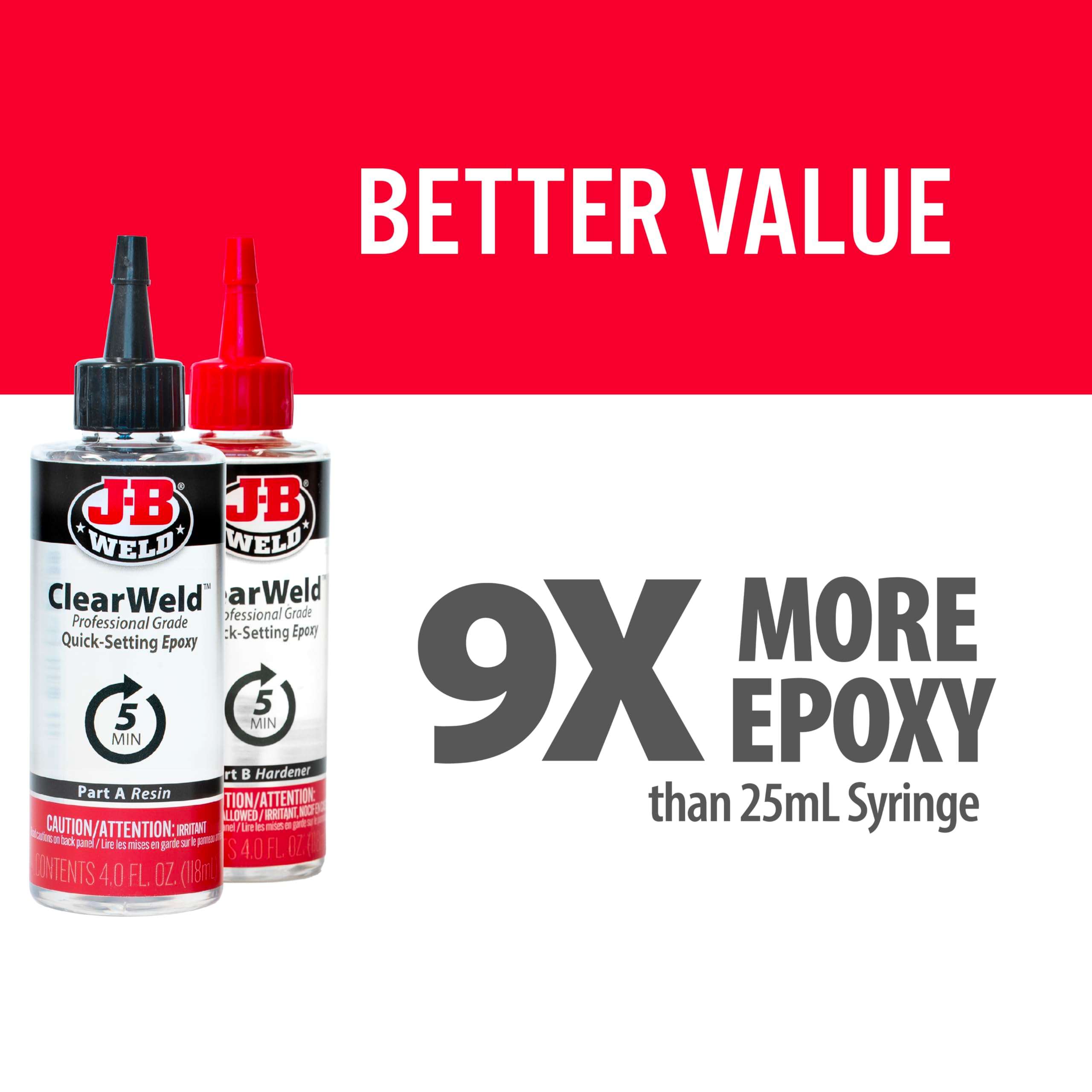 J-B Weld Pro Size ClearWeld 5 Minute Set Epoxy - Image 4