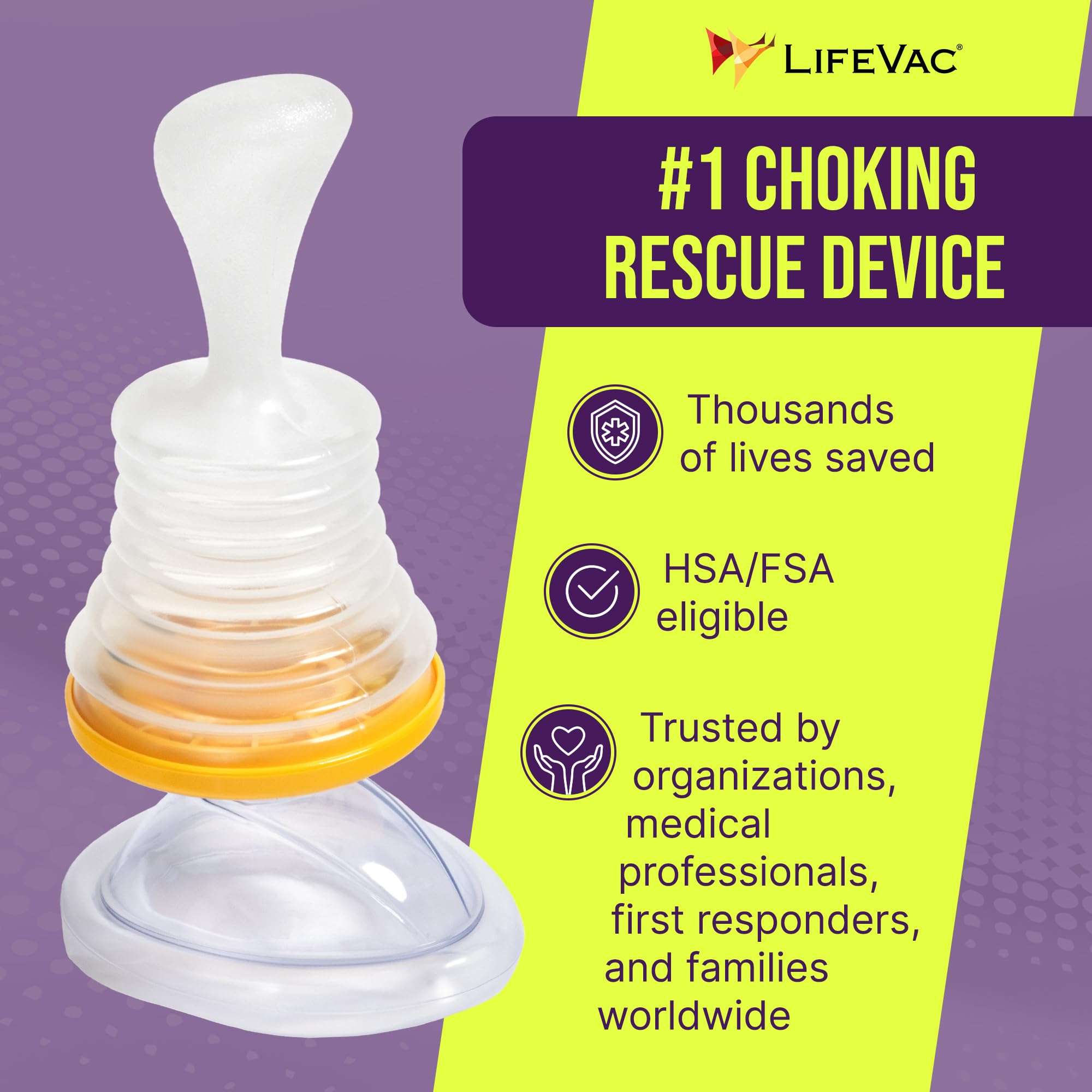 LifeVac Home Kit - Portable Suction Rescue Device, First Aid Kit for Kids and Adults, Portable Airway Suction Device for Children and Adults - Image 3