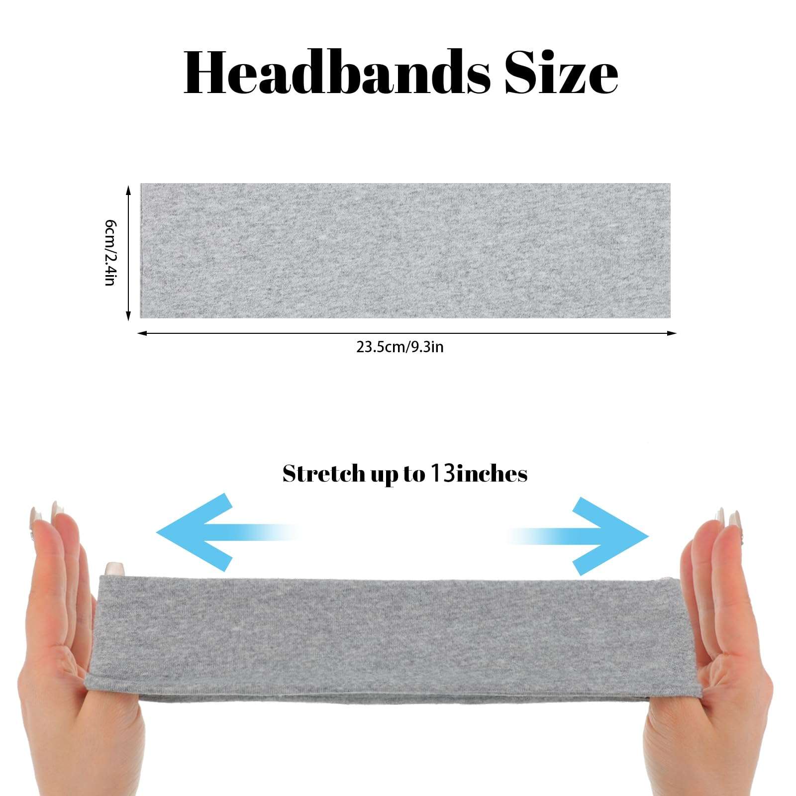 8 Pack Headbands for Women, Non Slip Sport Headbands Sweat Absorbing Cotton Hair Bands Stocking Stuffers for Women Girls - Image 3