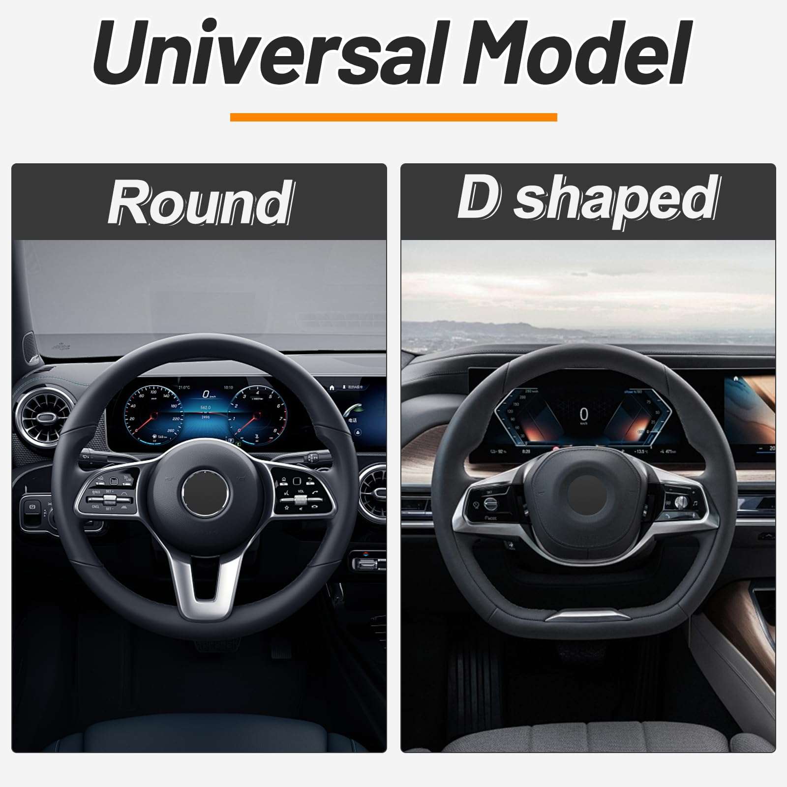 KAFEEK Elastic Stretch Steering Wheel Cover,Warm in Winter and Cool in Summer, Universal 15 inch, Microfiber Breathable Ice Silk, Anti-Slip, Odorless, Easy Carry,Black - Image 5