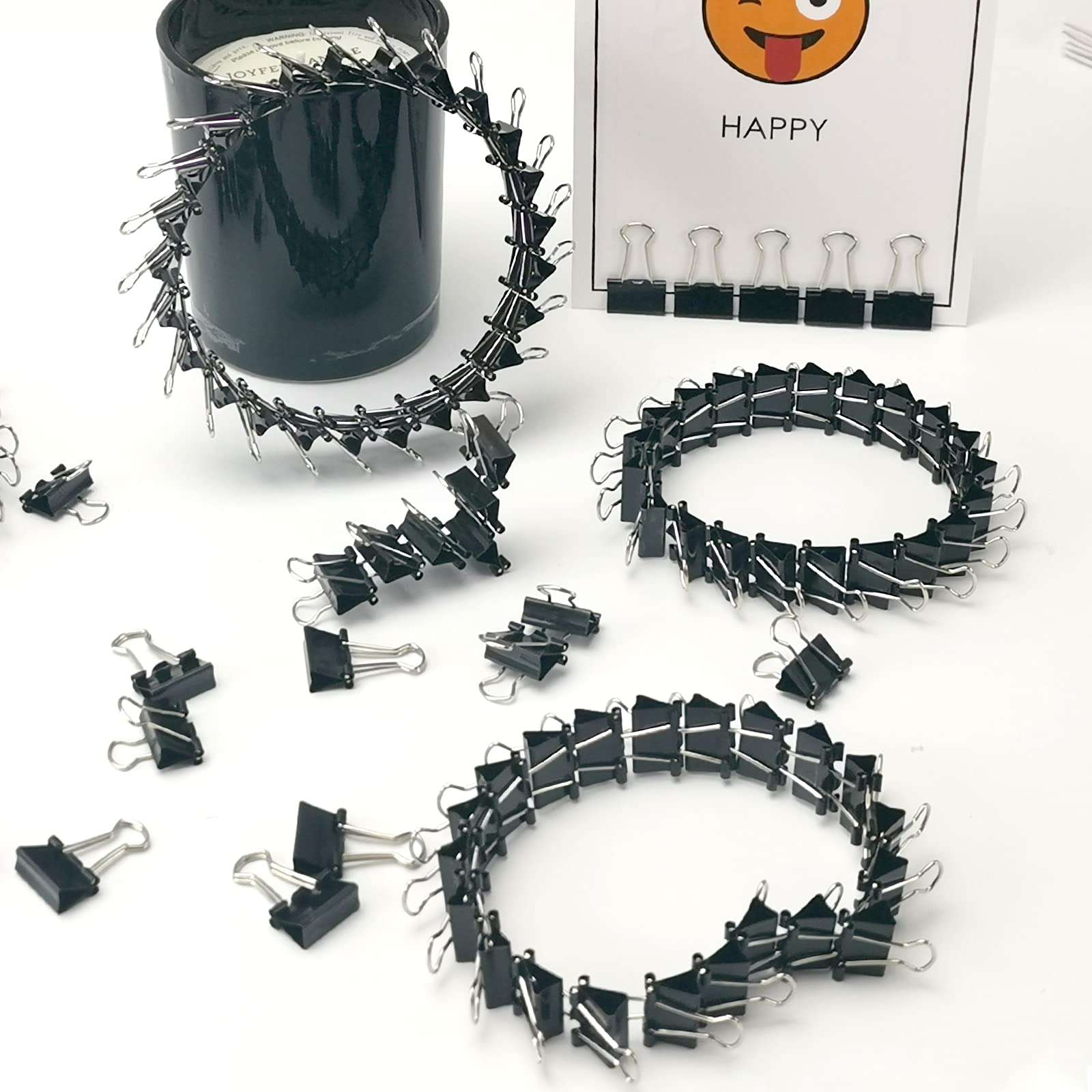120 Pack Mini Binder Clips, Black Binder Clips, Small Paper Clips 15mm 5/8 Inch. Micro Size Office Clips for Home School Office and Business. - Image 5