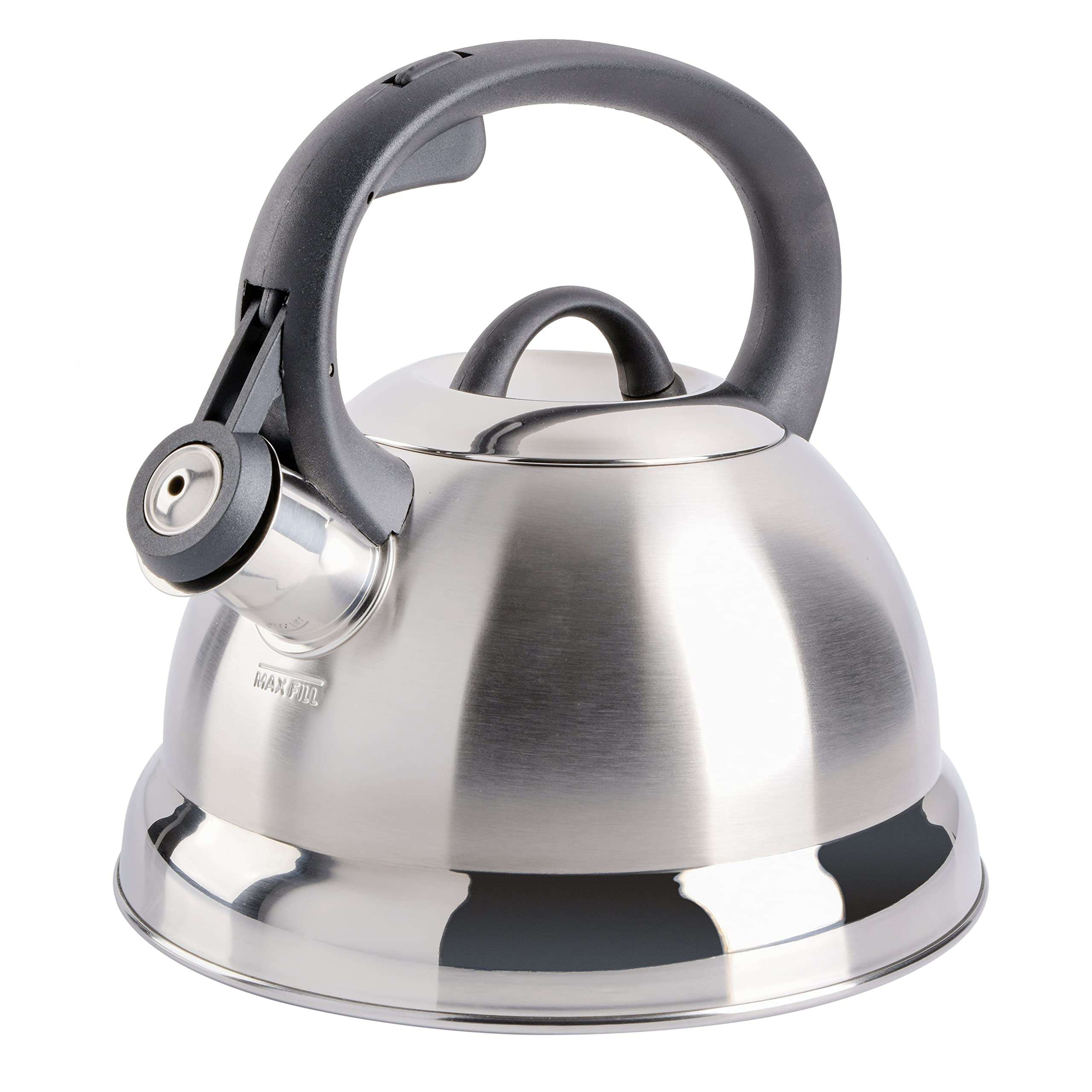 Mr. Coffee Flintshire Stainless Steel Whistling Tea Kettle, 1.75-Quart, Brushed Satin - Image 1