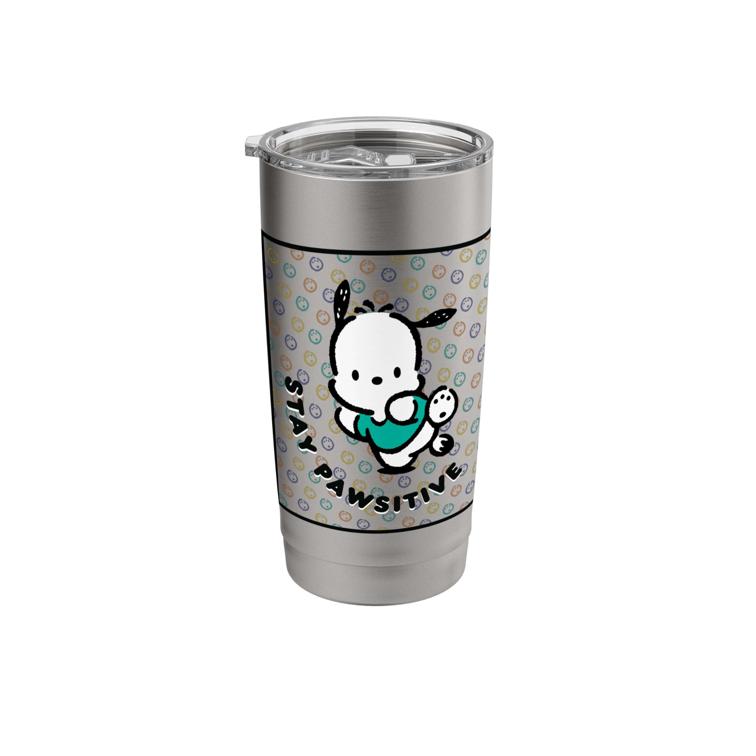 Pochacco Stay Paw-sitive Positive Good Energy Fun Vibes Stainless Steel Insulated Tumbler - Image 1