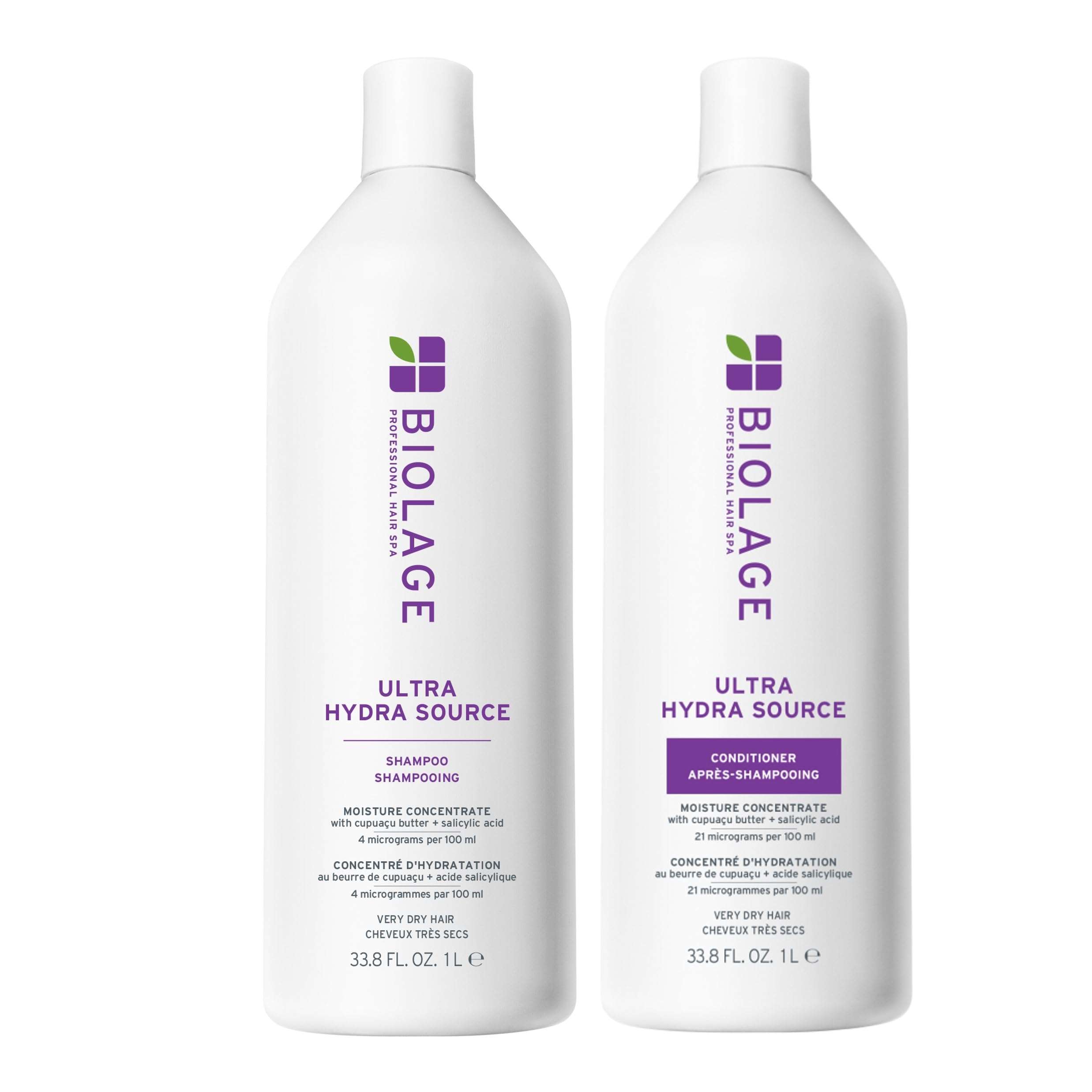 Biolage Ultra Hydra Source Shampoo & Conditioner Set 33.8 Fl Oz | Renews Hair's Moisture | Deeply Conditions | With Frizz Control | For Very Dry Hair | Silicone-Free | Vegan - Image 1