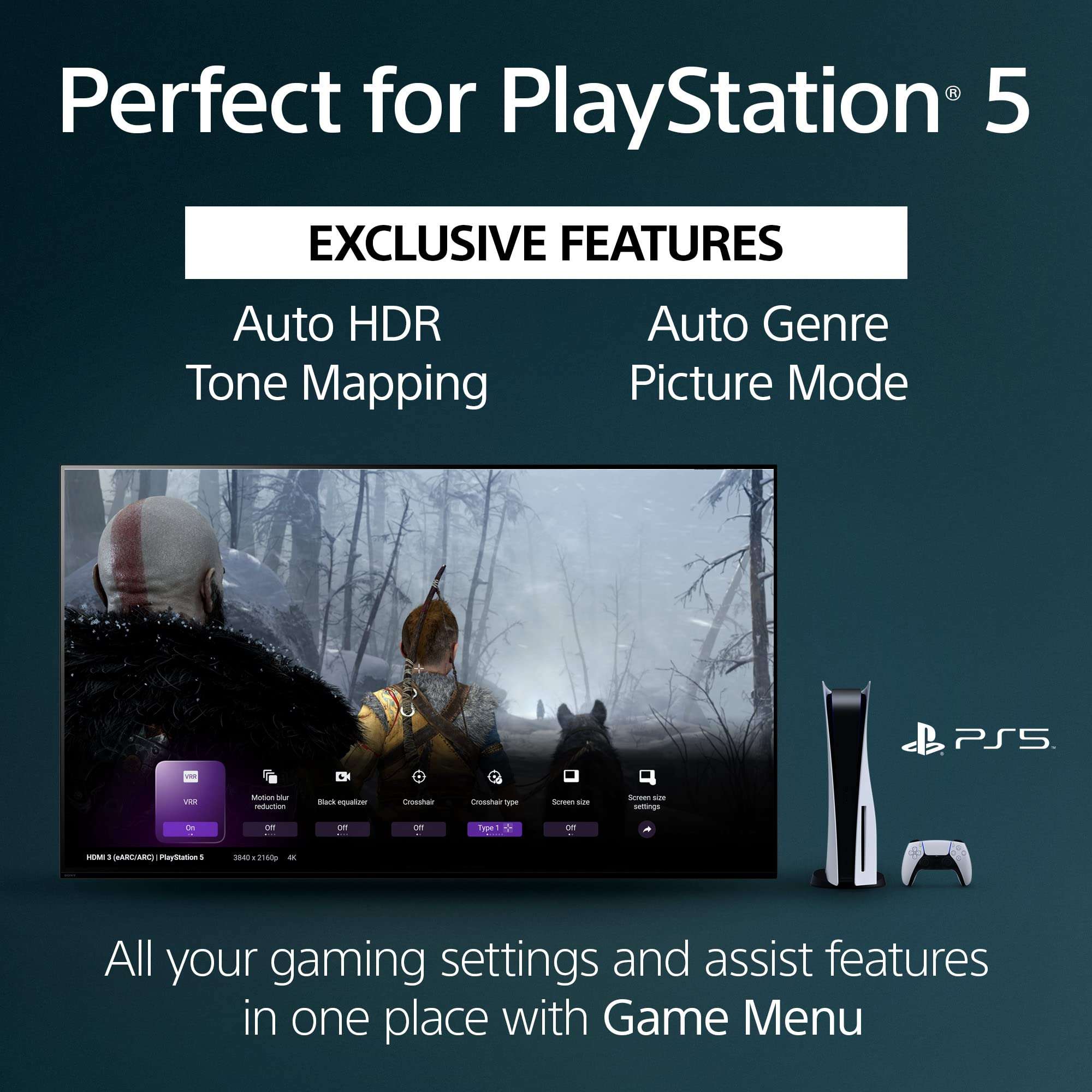 Sony 75 Inch 4K Ultra HD TV X90L Series: BRAVIA XR Full Array LED Smart Google TV with Dolby Vision HDR and Exclusive Features for The Playstation® 5 XR75X90L- Latest Model,Black - Image 8