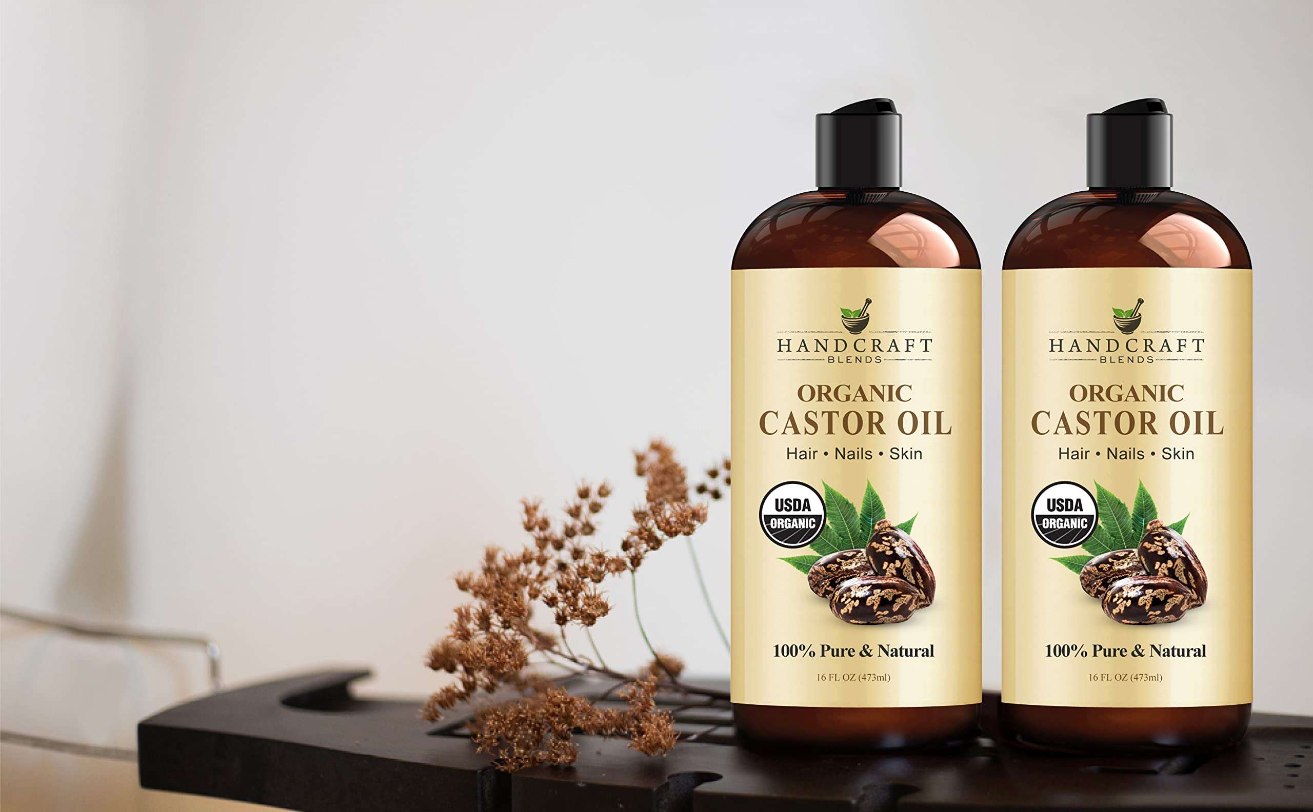 Handcraft Blends Organic Castor Oil - 16 Fl Oz - 100% Pure & Natural | Premium Grade Carrier Oil | for Hair Growth, Eyelashes and Eyebrows | Hair and Body | Expeller-Pressed & Hexane-Free - Image 7