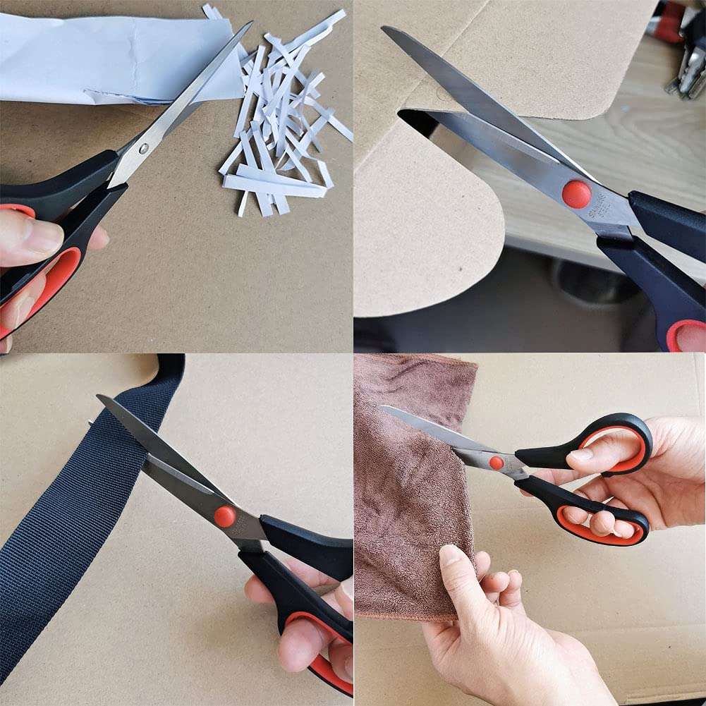 Scissors, Multipurpose office Scissors,8.5 Inch Ultra Sharp Shears, Comfort-Grip Handles Household scissors，Sturdy Sharp Craft Supplies - Pack of 5, Right/Left Hande - Image 7