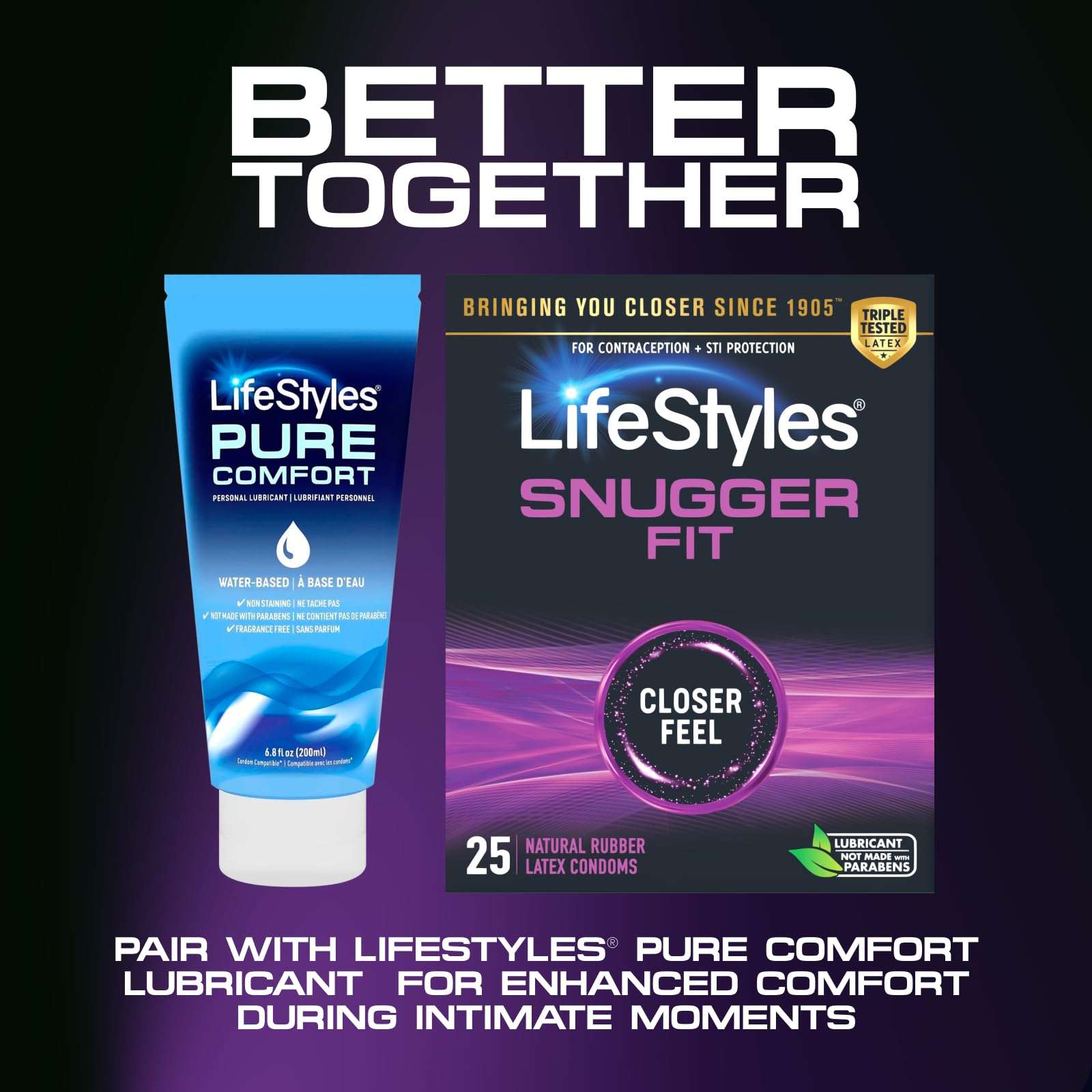 Lifestyles Snugger Fit Natural Rubber and Lubricated Latex Condoms Value Pack, 25 Count, 1 Pack, Triple Tested for Best Protection, Made with UltraGlide Silicone Lube - Image 7