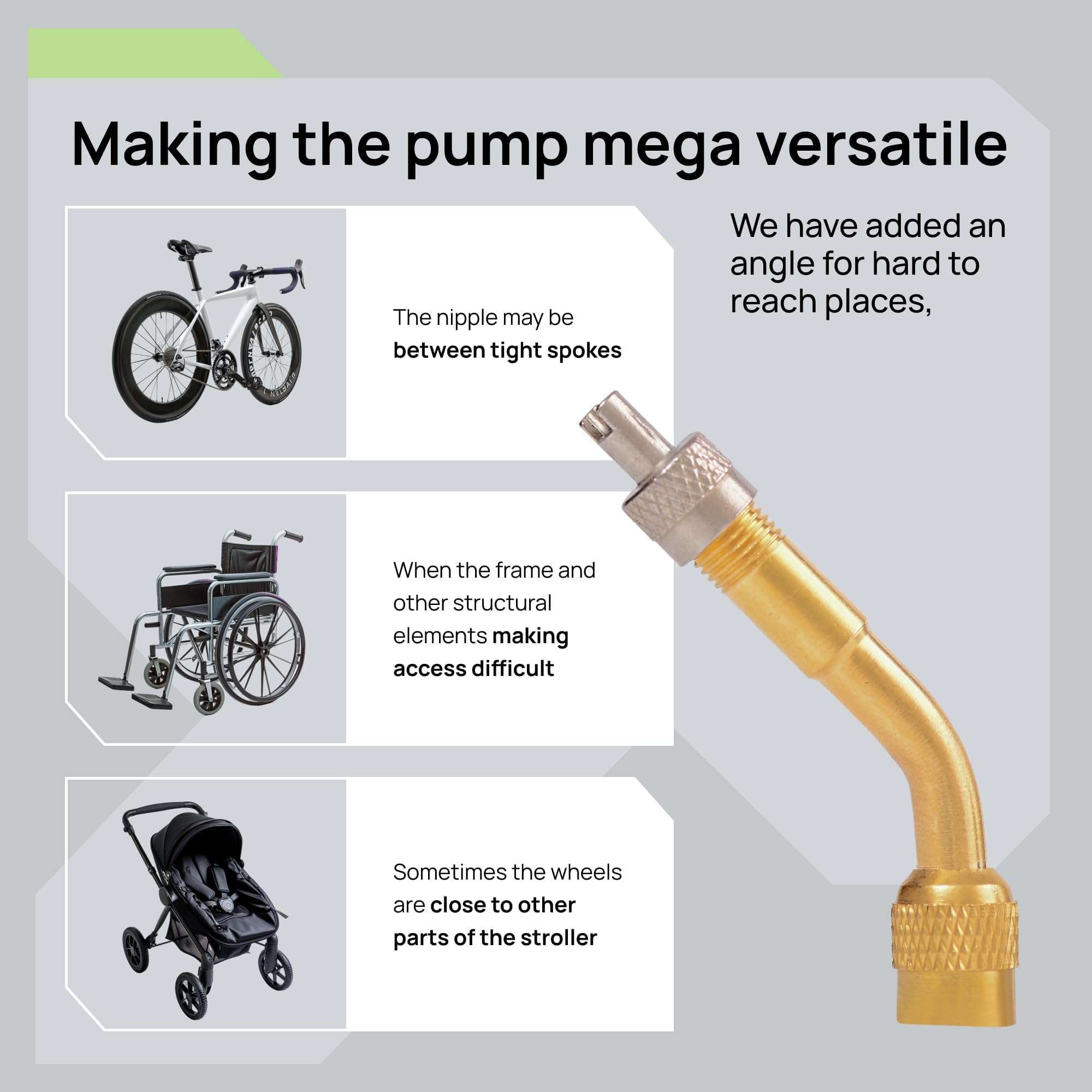 Bike Pump Floor, Advanced Bike Tire Inflator, Bicycle Hand Air Pump with Dual Presta and Schrader Valves, Handheld Pump, Suitable for Road and Mountain Bikes, Baby Stroller, Balls - Image 5