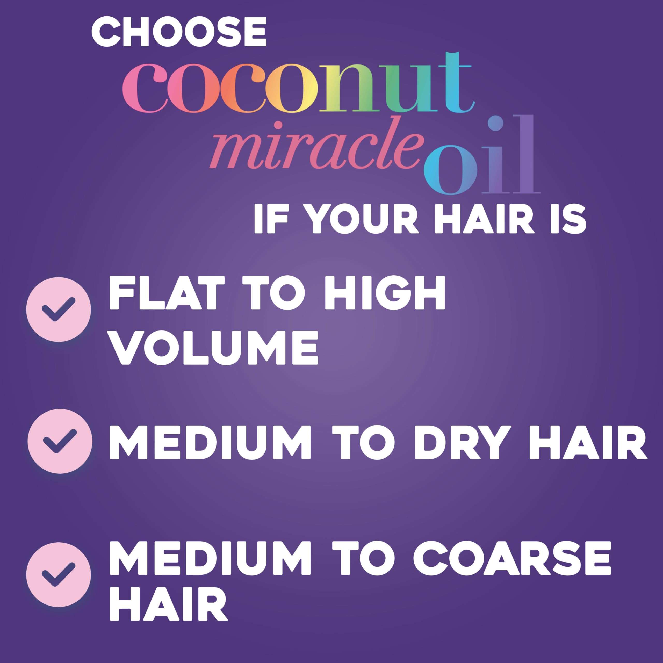 OGX Extra Strength Damage Remedy Coconut Miracle Oil Conditioner | for Dry, Frizzy or Coarse Hair | Hydrating & Flyaway Taming | Paraben-Free, Sulfate-Free Surfactants | 25.4 Fl Oz - Image 3