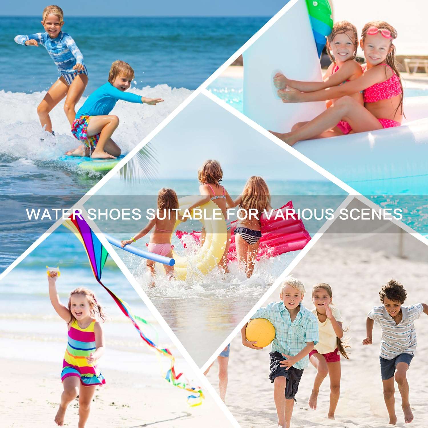 ANLUKE Kids Boys Girls Water Shoes Barefoot Aqua Socks Fast Dry Beach Swim Outdoor Sports Shoes for Toddler - Image 6