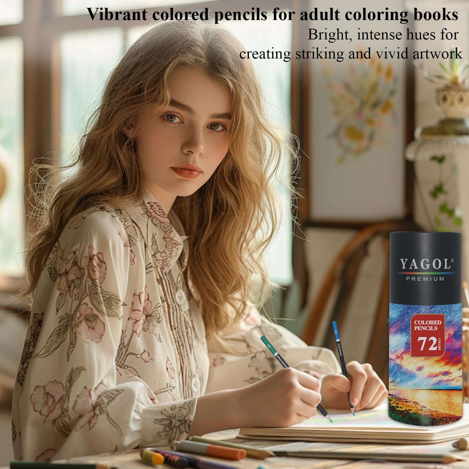 Yagol Colored Pencils for Adult Coloring Books, 72 Color Pencil Set, Soft Core Color Pencils for Adult Coloring Book, Coloring Pencils for Adults - Drawing, Sketching, Blending & Shading-Art Supplies. - Image 6