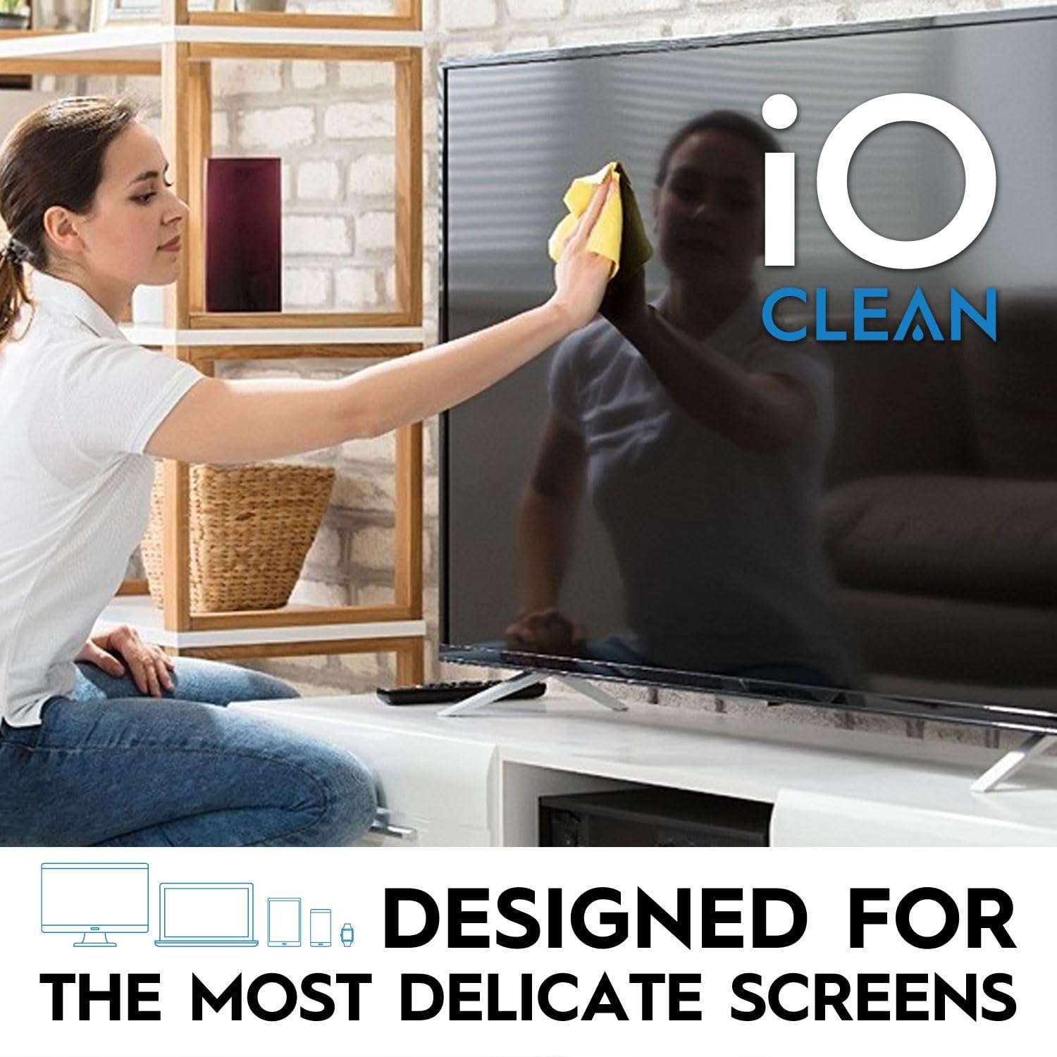 Screen Cleaner Spray (16oz - 473ml) – Best Large Cleaning Kit for LCD LED OLED TV, Smartphone, iPad, Laptop, Touchscreen, Computer Monitor, Electronic Devices, Microfiber Cloth Wipes and 2 Nozzles - Image 8