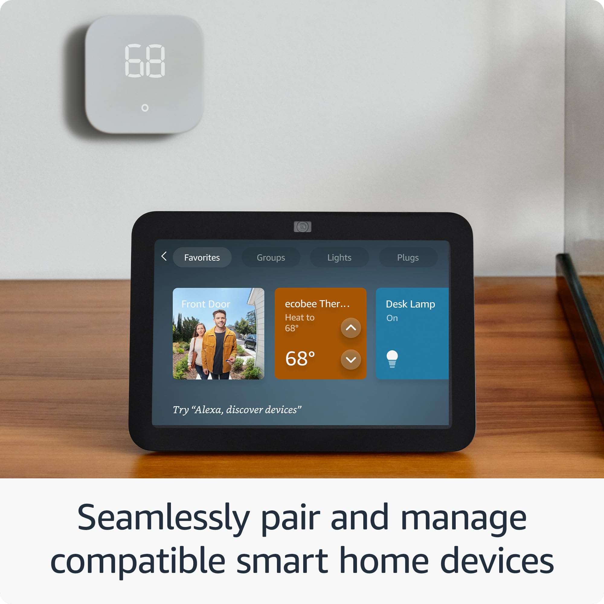 Amazon Echo Show 8 (newest model), With Spatial Audio, Smart Home Hub, ideal for open living spaces, living rooms and kitchens, includes Alexa, Charcoal - Image 5