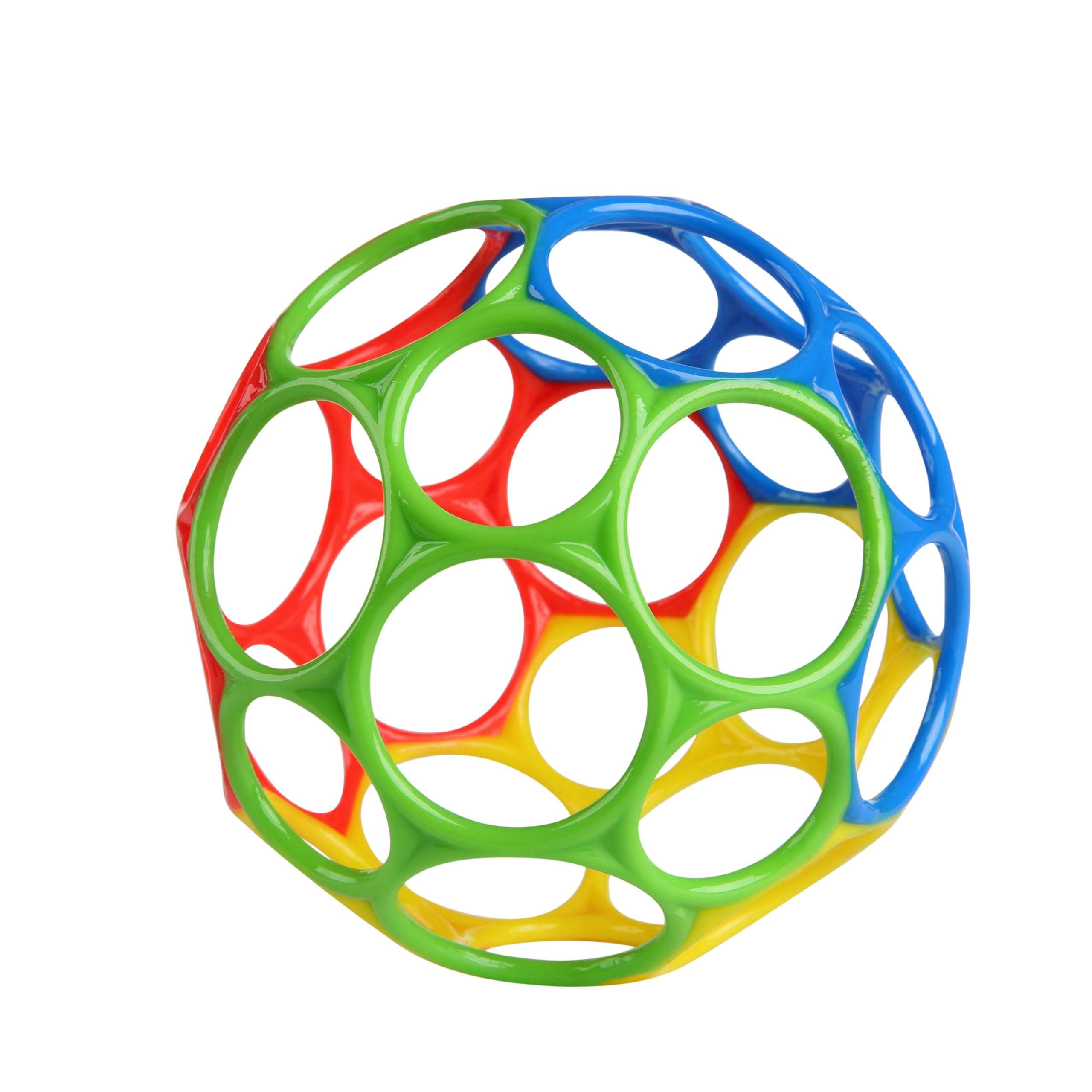 Bright Starts Oball Easy Grasp Classic Ball BPA-Free Infant Toy in Red, Yellow, Green, Blue, Age Newborn and up, 4 Inches - Image 4