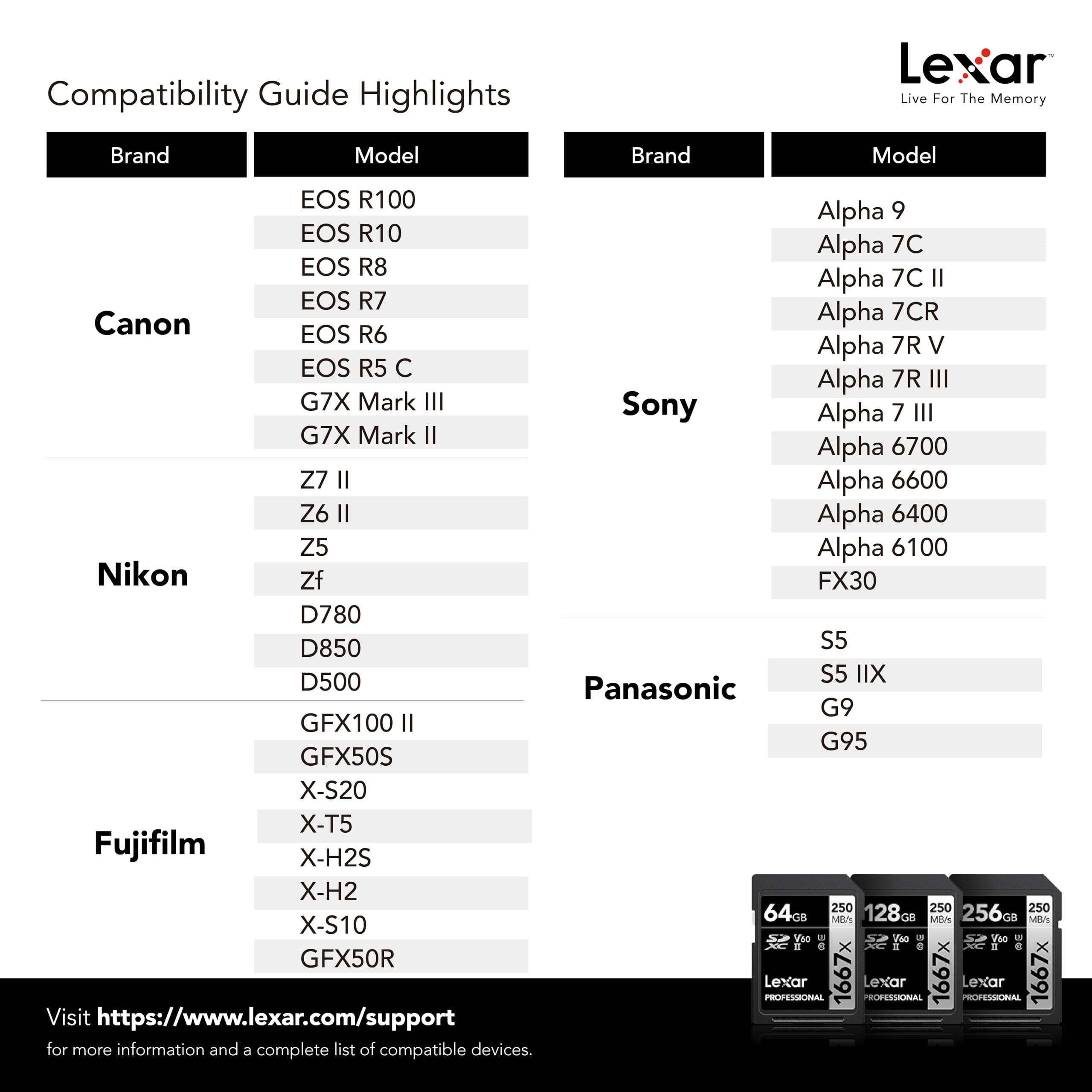 Lexar 256GB Professional 1667x SD Card, UHS-II, C10, U3, V60, Full HD, 4K, Up To 250MB/s Read SDXC Memory Card, for Professional Photographer, Videographer, Enthusiast (LSD256CBNA1667) - Image 6
